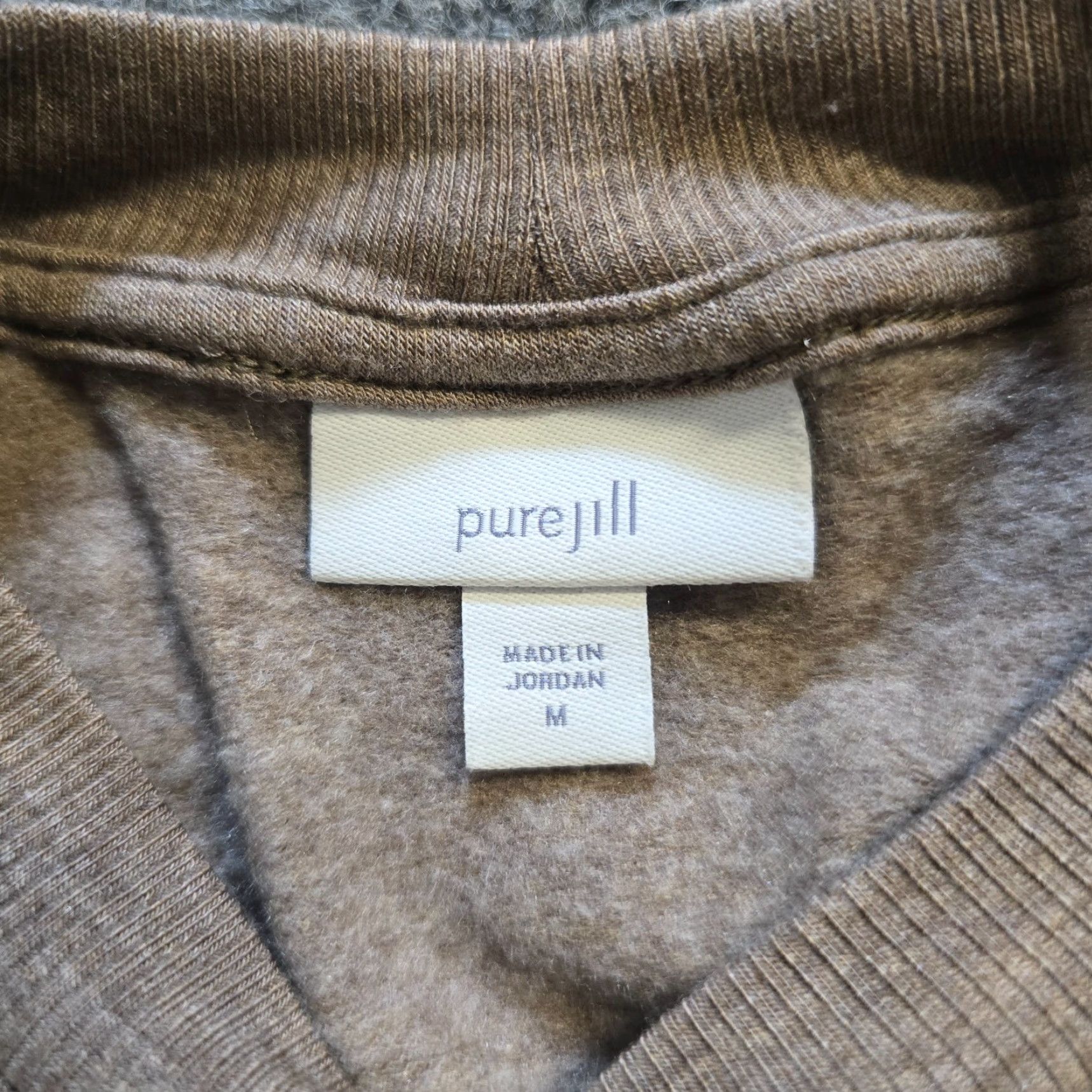 J. Jill J Jill Sweater Women M Beige Tan Soft Crew Neck Casual Lounge Pullover Knit All Seasons Regular Mens Womens Girls Boys Size M / US 6-8 / IT 42-44 - 4 Thumbnail