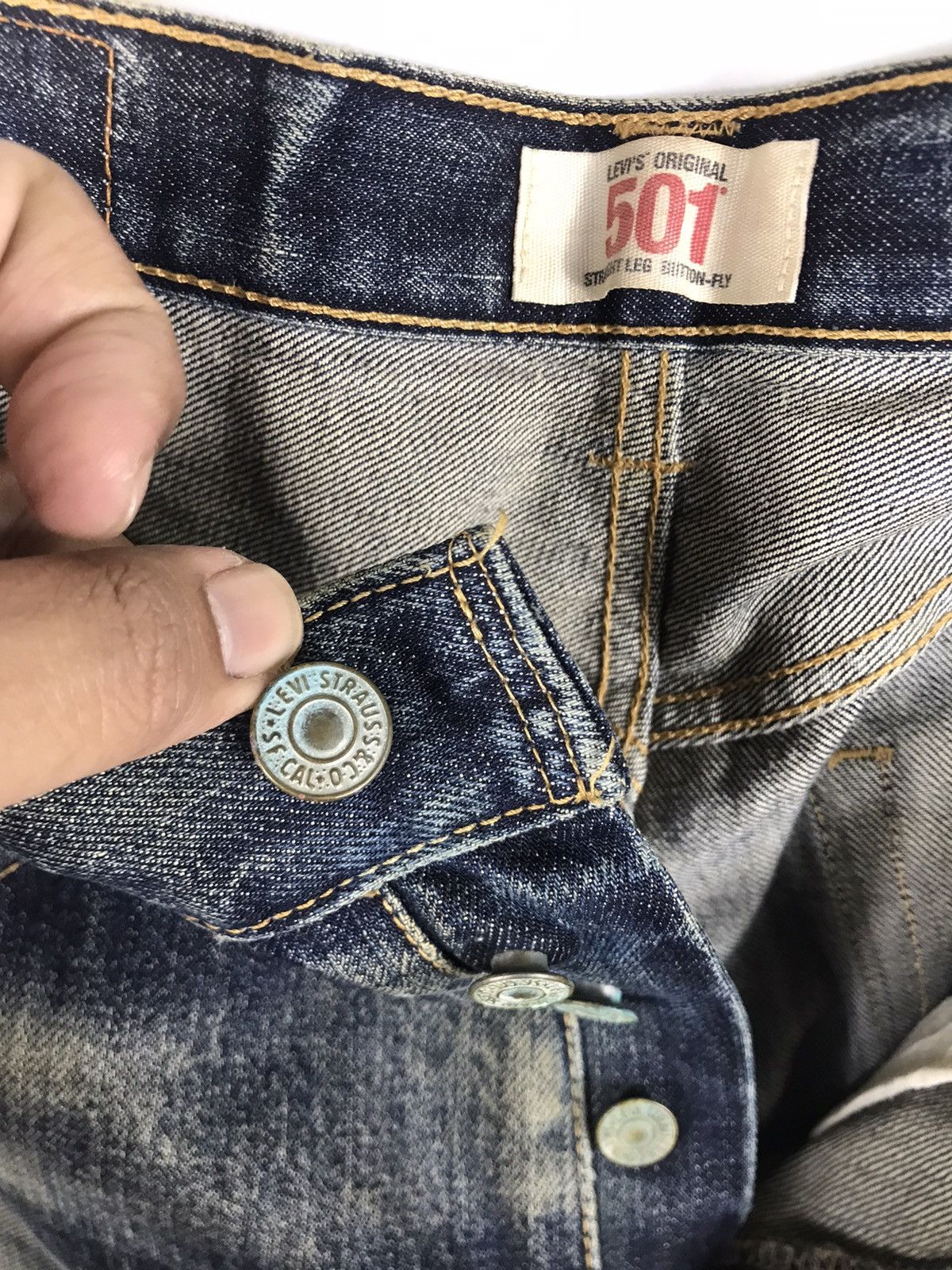 Levi's ⚡️Vintage Y2K Levi’s 501 Distressed Style Denim Size US 32 / EU 48 - 6 Thumbnail