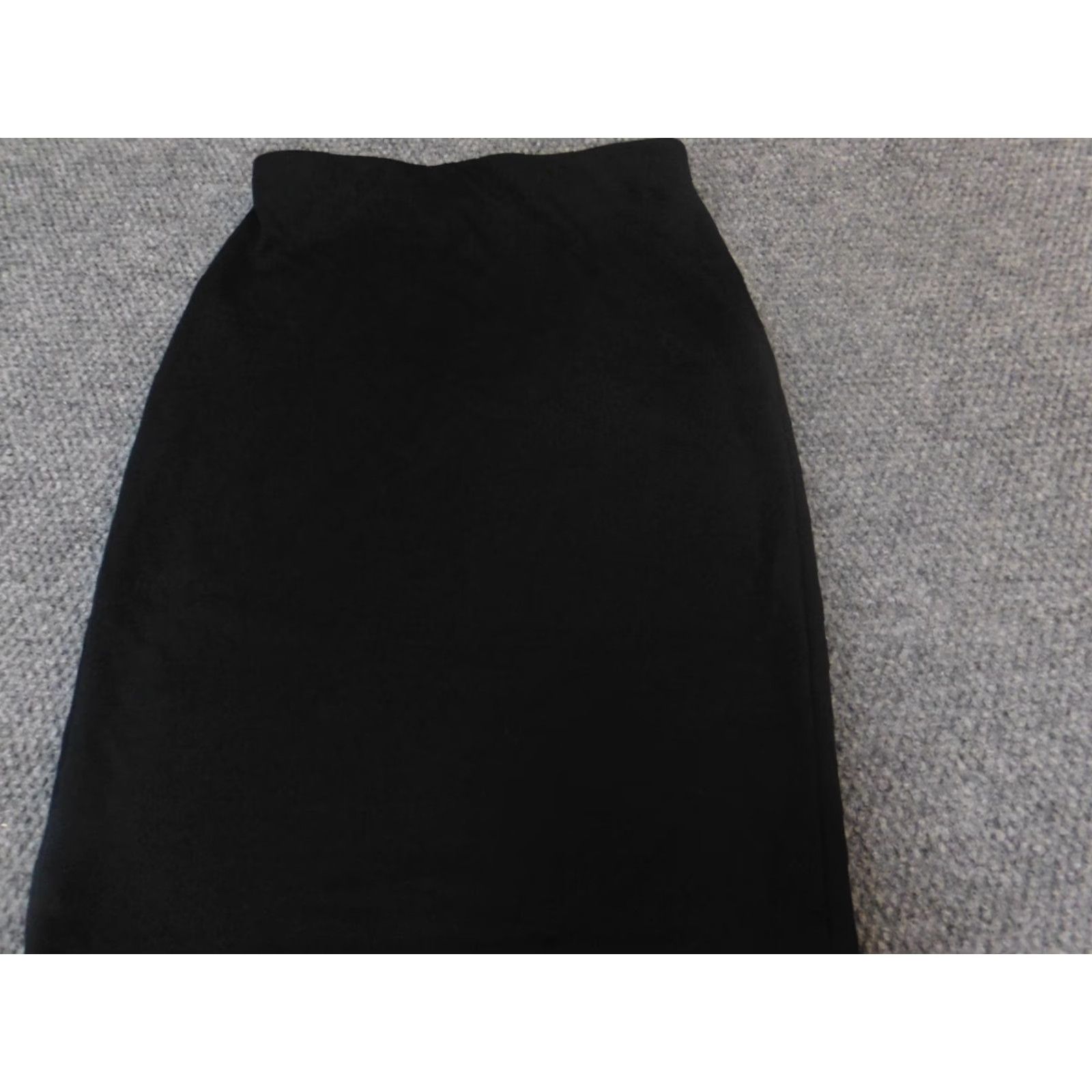 Vintage Philosophy Skirt Womens Knee Length A-Line Zip Black Polyester Knit Zipper Regular 2 Casual Vintage No Size 26" / US 2 / IT 38 - 2 Thumbnail
