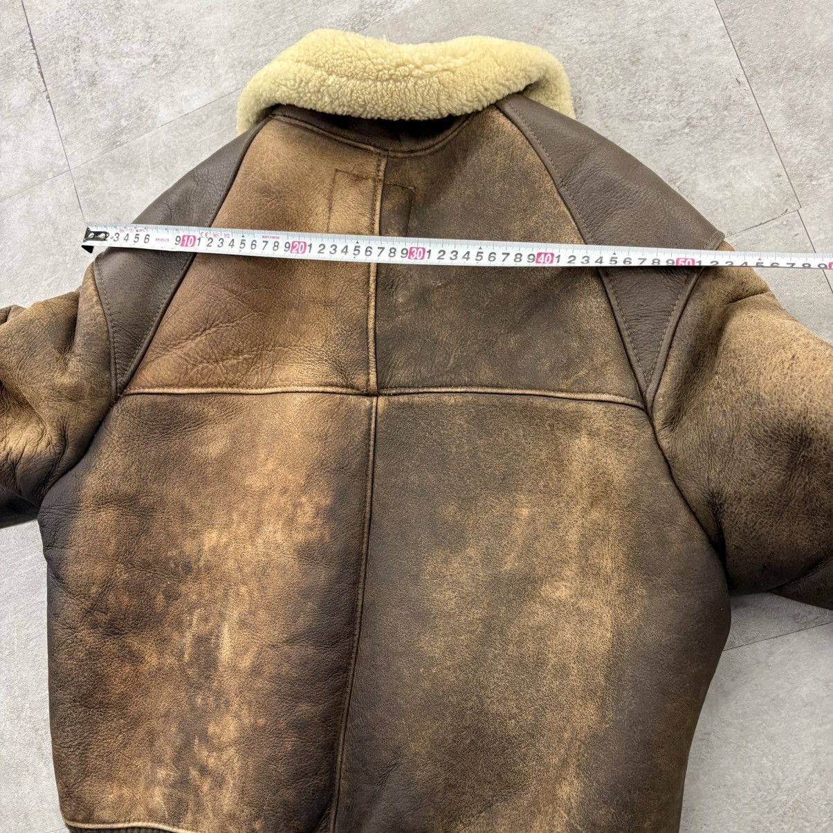 Schott Schott B-6 Sheepskin Flight Jacket – Made in USA (L) Size US L / EU 52-54 / 3 - 12 Thumbnail