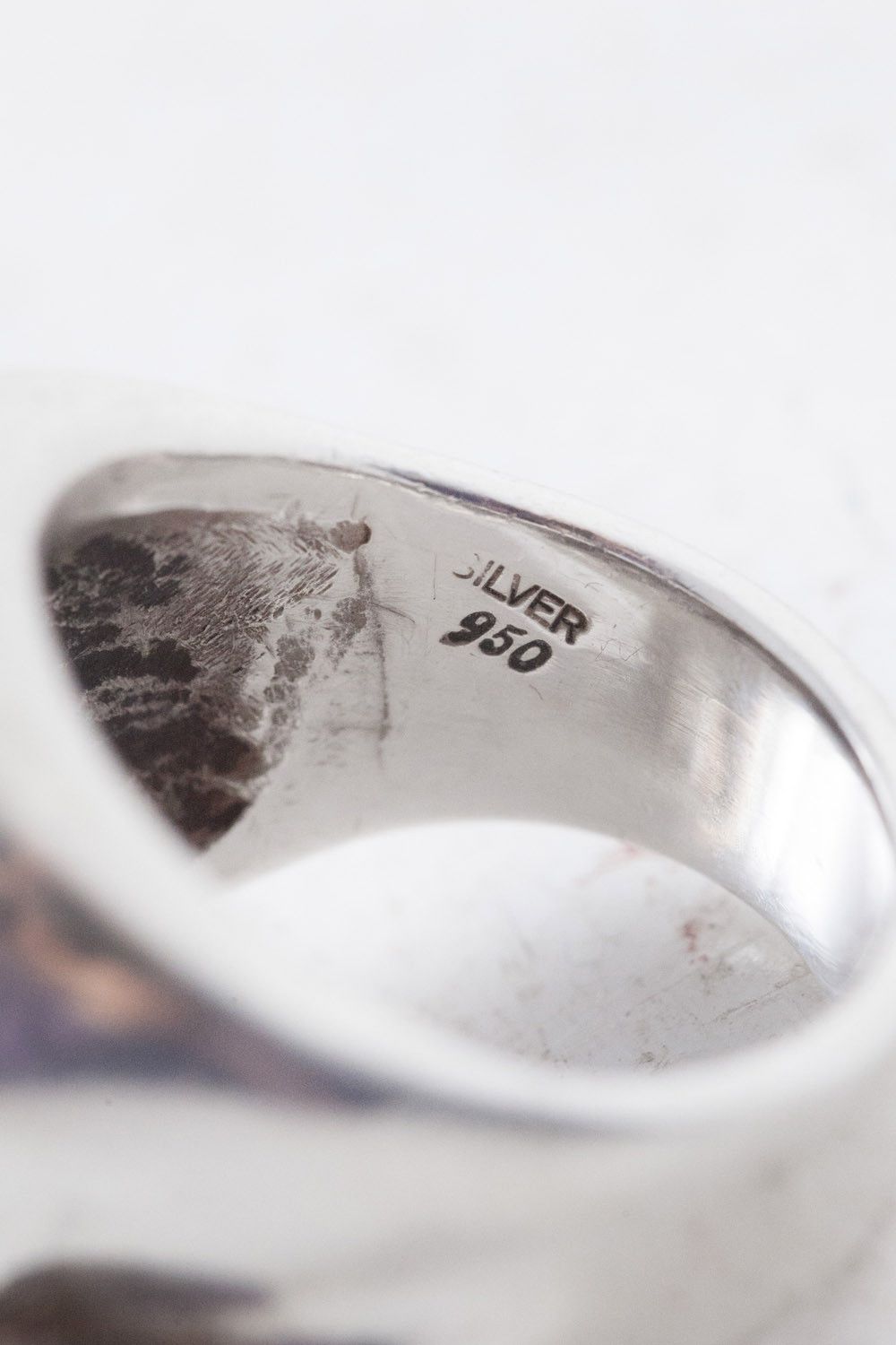 Vintage Vintage 950 silver skull ring with eyes US 9 Size ONE SIZE - 7 Thumbnail