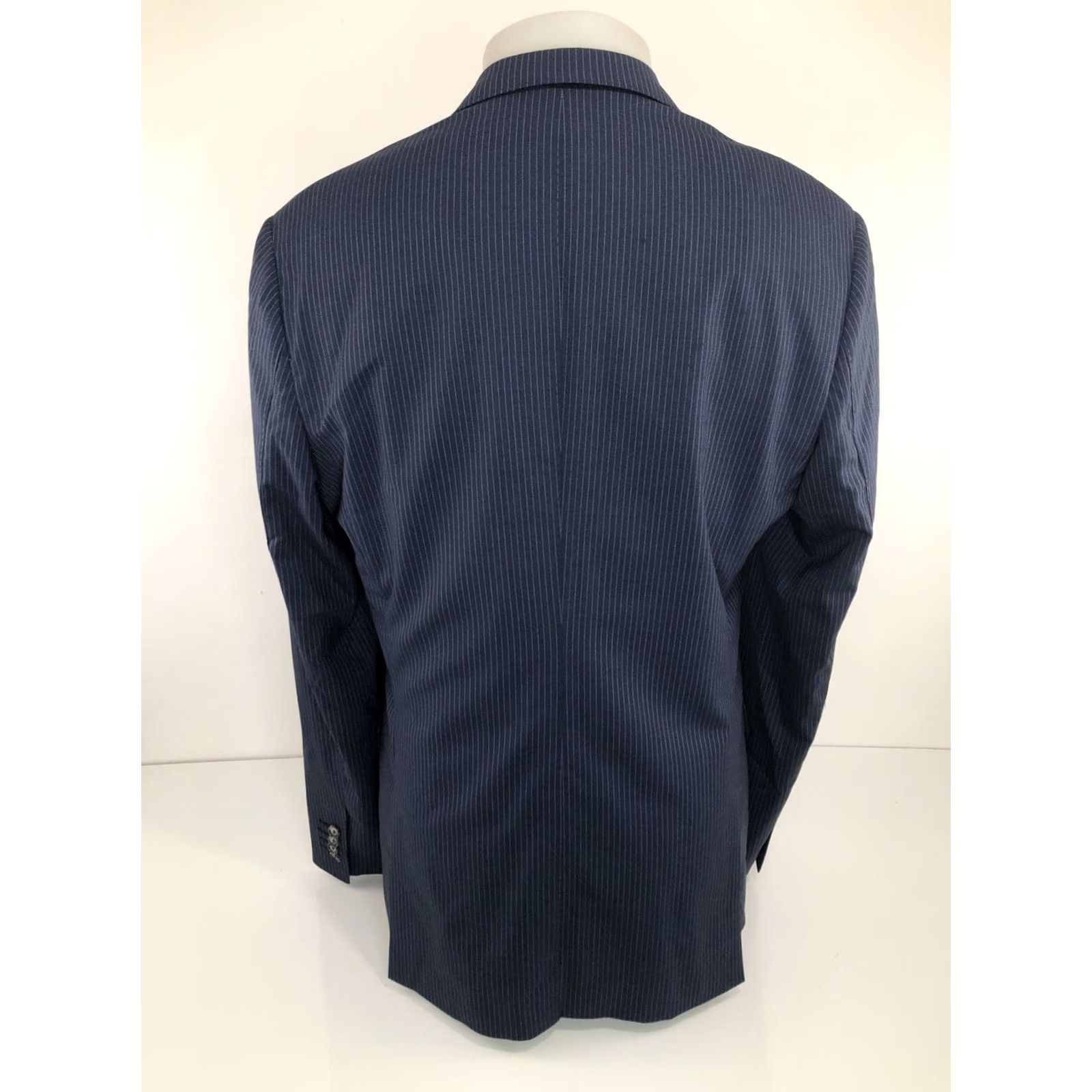 NBA Elevee Deron Williams NBA Pinstripe Blazer Jacket 40L Mens Blue Gray XL? hmm Size 40R - 4 Thumbnail