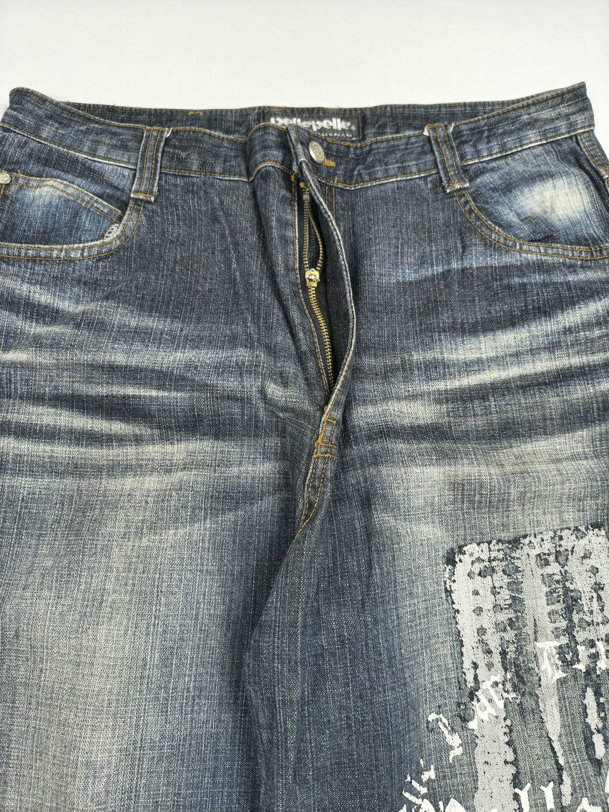 Pelle Pelle Pelle Pelle Crazy Graphic Y2K Baggy Jeans (066) Size US 36 / EU 52 - 13 Thumbnail