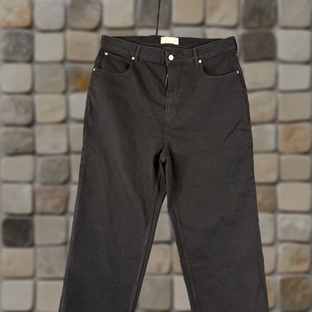 Everlane Everlane Jeans Womens 34R Black Denim Cotton Curvy High Waist Straight Leg Jeans Mens Womens Girls Size 24" / US 00 / IT 34 - 1 Thumbnail