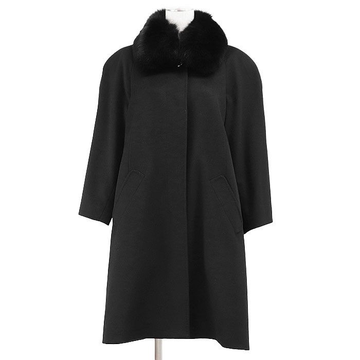 Other Other Balmain 100% Cashmere Detachable Fur Long Coat 100% Silk Lining Outerwear Natural Material Outerwear DUTY FREE for USA Size ONE SIZE - 1 Thumbnail