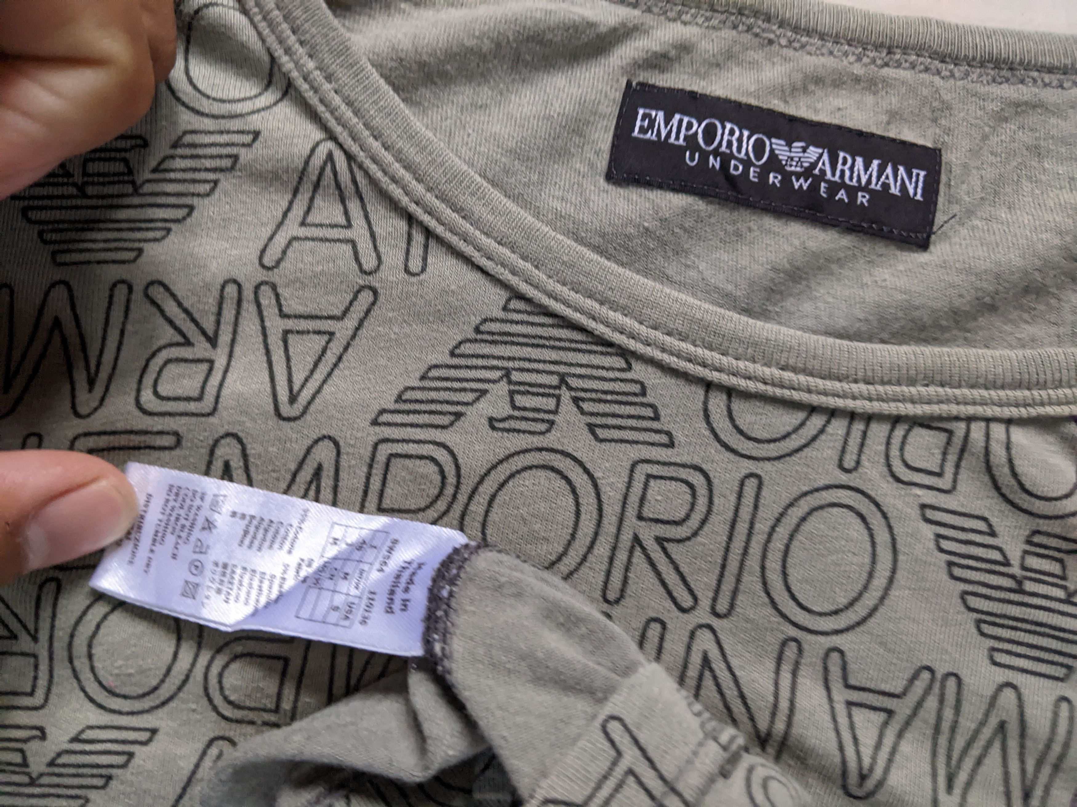 Emporio Armani Armani All Over Logo T shirt Size US S / EU 44-46 / 1 - 5 Thumbnail