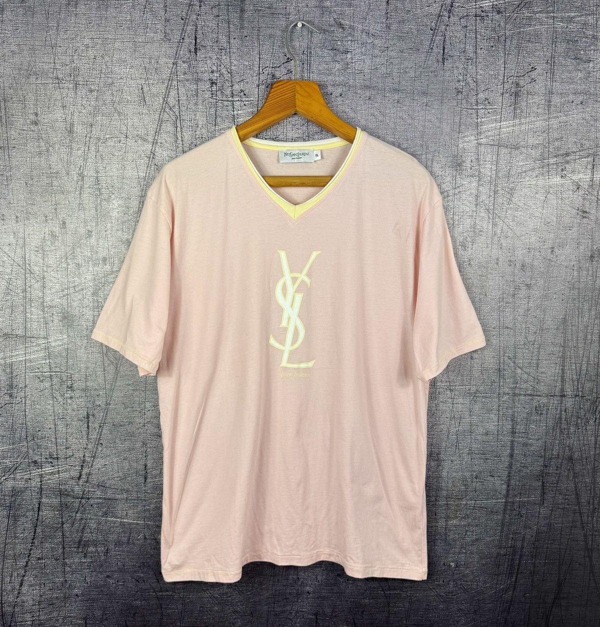 Vintage Yves saint laurent YSL big logo t shirt tee luxury