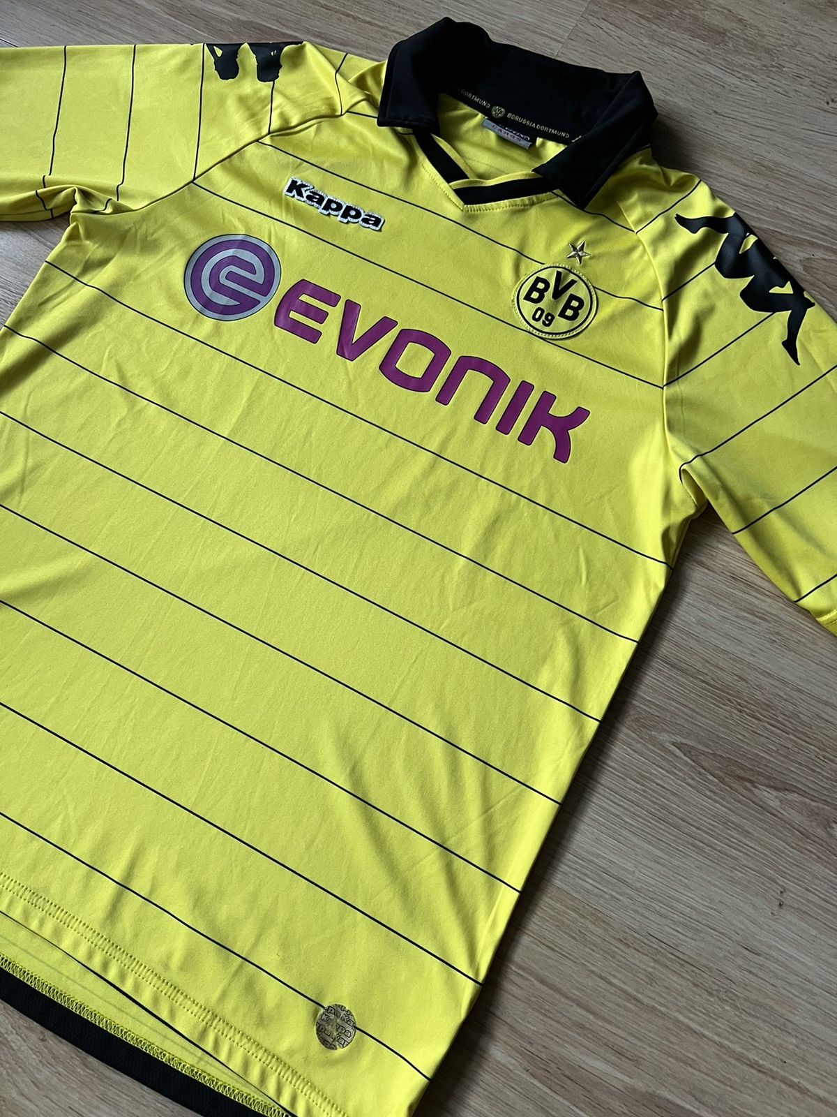 Kappa Kappa Borussia Dortmund BVB 2010-2011 Home Kit Soccer Jersey Size US L / EU 52-54 / 3 - 2 Thumbnail