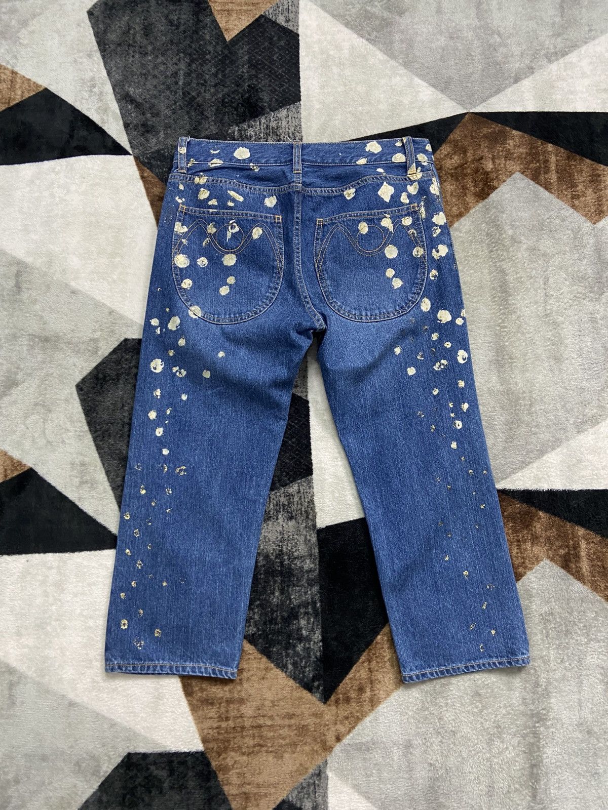 Tsumori Chisato Issey Art Tsumori Chisato Gold Splatter Hand Painted Jeans Size 26" / US 2 / IT 38 - 7 Thumbnail