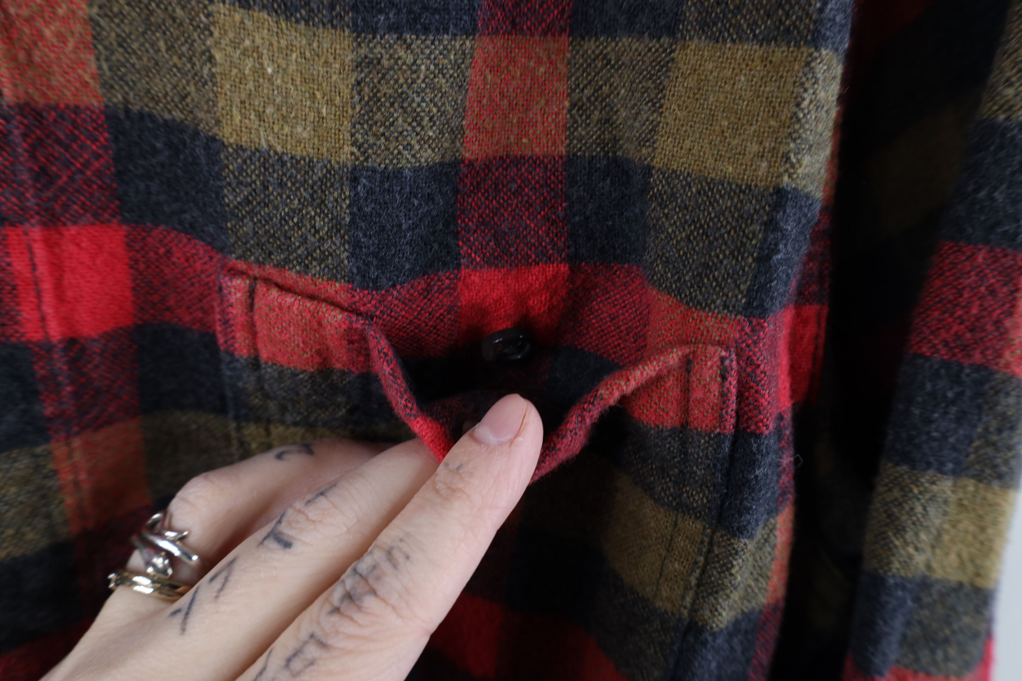 J.Crew × Vintage J Crew Suede Elbow Patch Flannel Collared Button Down Shirt Size US L / EU 52-54 / 3 - 7 Thumbnail