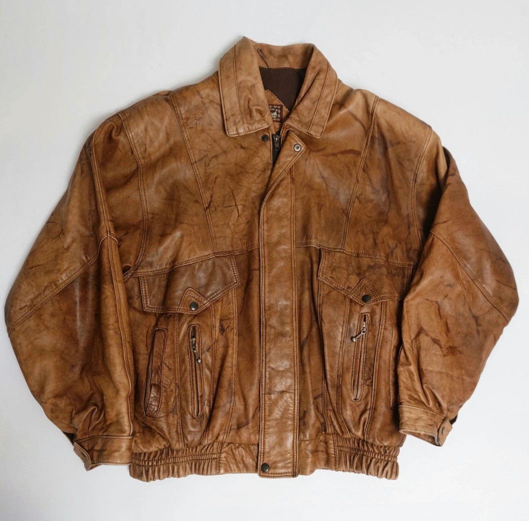 Other Vintage HC Houidi leather bomber jacket Size US XL / EU 56 / 4 - 13 Thumbnail