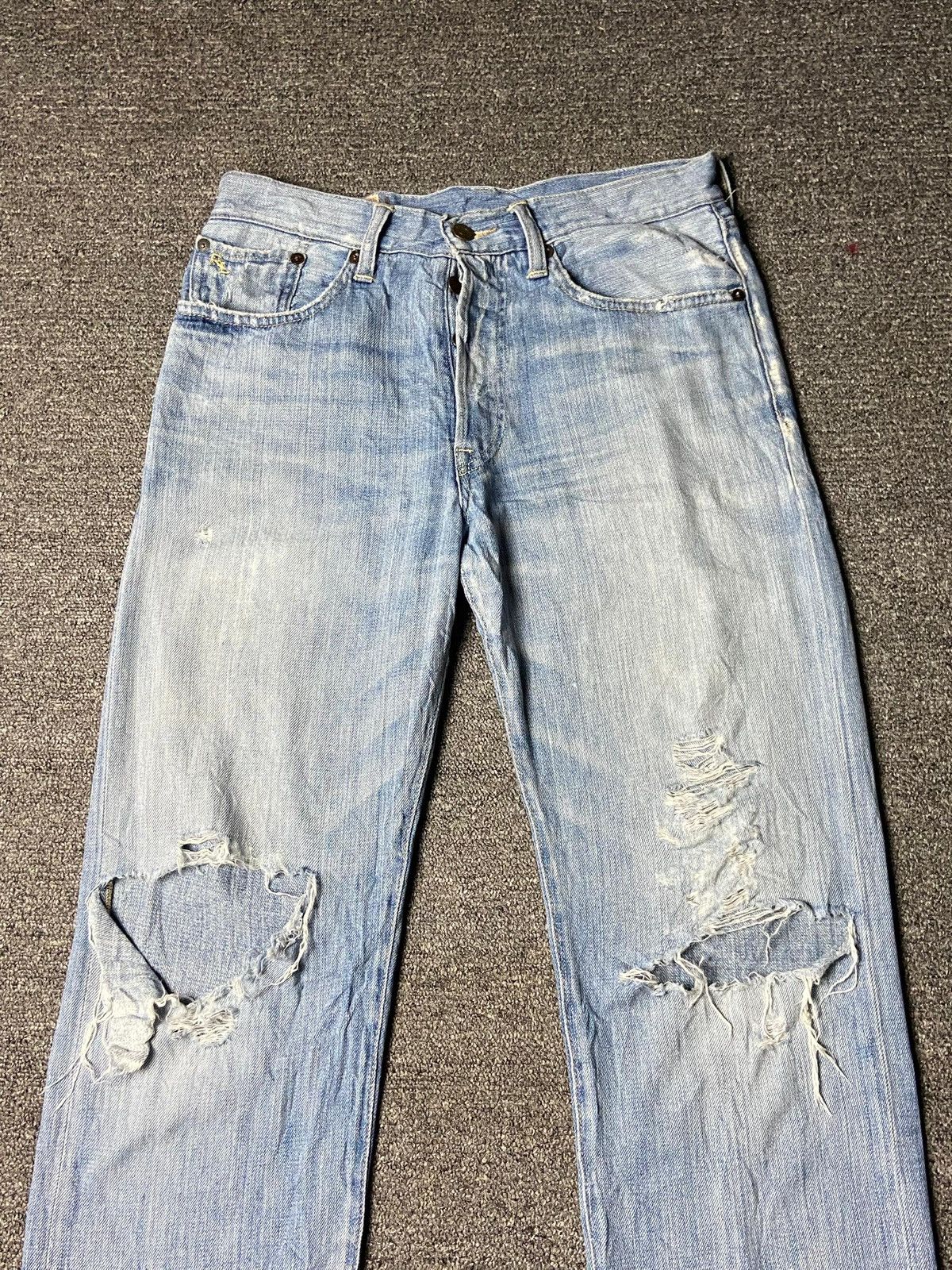 Polo Ralph Lauren Polo Ralph Lauren Authentic Dungarees Ripped Jeans (157) Size US 29 - 3 Thumbnail