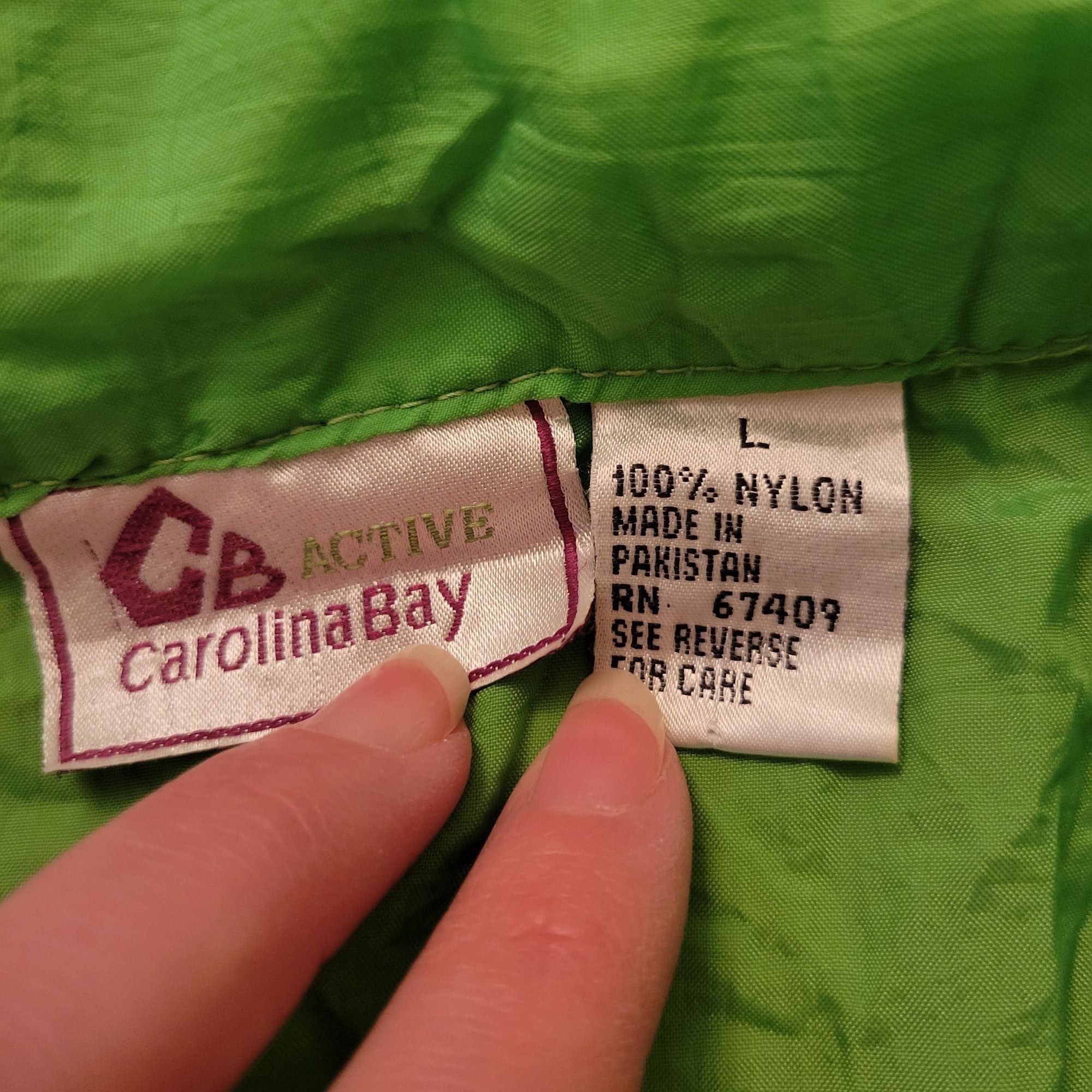 Vintage Vintage Carolina Bay L Green Nylon Sleeveless Zip Up Vest Po Size L / US 10 / IT 46 - 4 Thumbnail