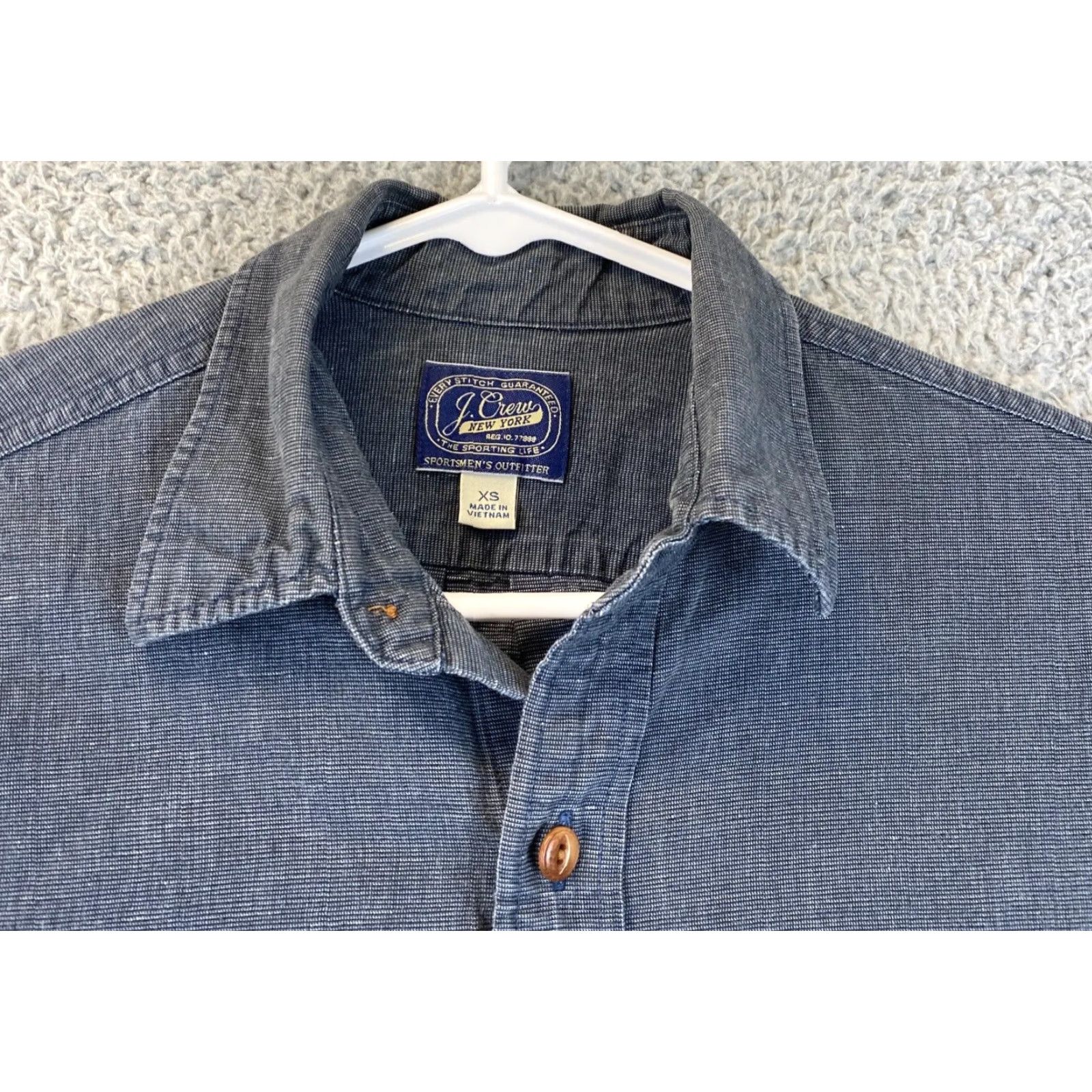 J.Crew VINTAGE J.CREW Men's Button-Up Shirt XS Gray Slim Fit Twill Plaid Long Sleeve Collared Modern Size US XS / EU 42 / 0 - 3 Thumbnail
