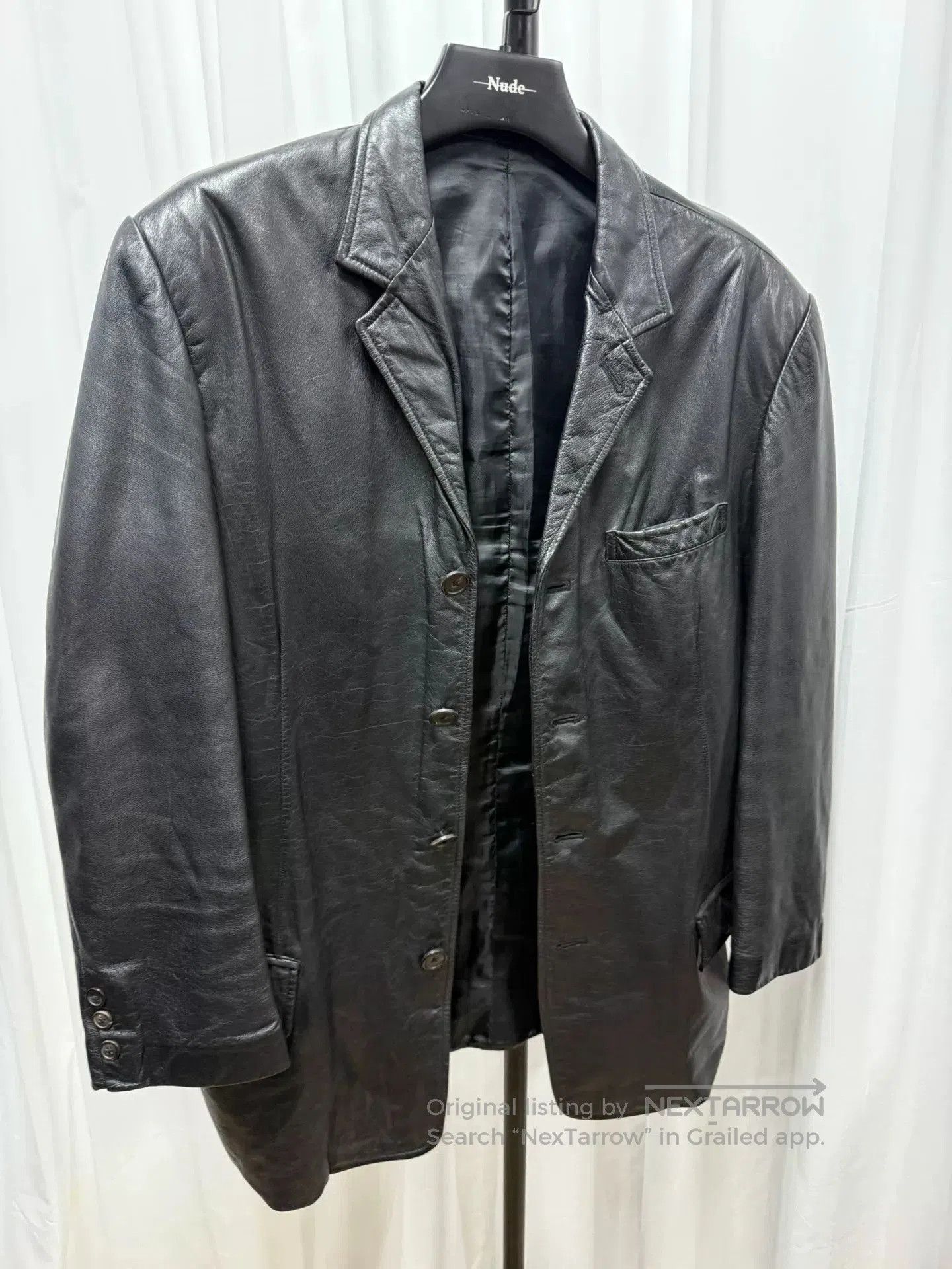 Yohji Yamamoto yohji yamamoto men's oversized leather jacket. Size US L / EU 52-54 / 3 - 8 Thumbnail