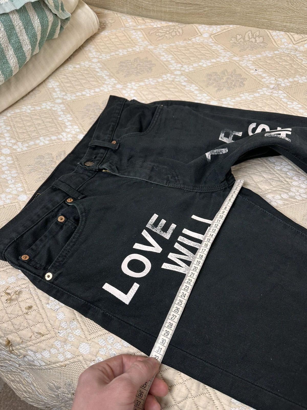 Levi's 🔥 Levis 505 Black Denim Pants W32 L34 Jeans Custom Vintage Size US 32 / EU 48 - 9 Thumbnail