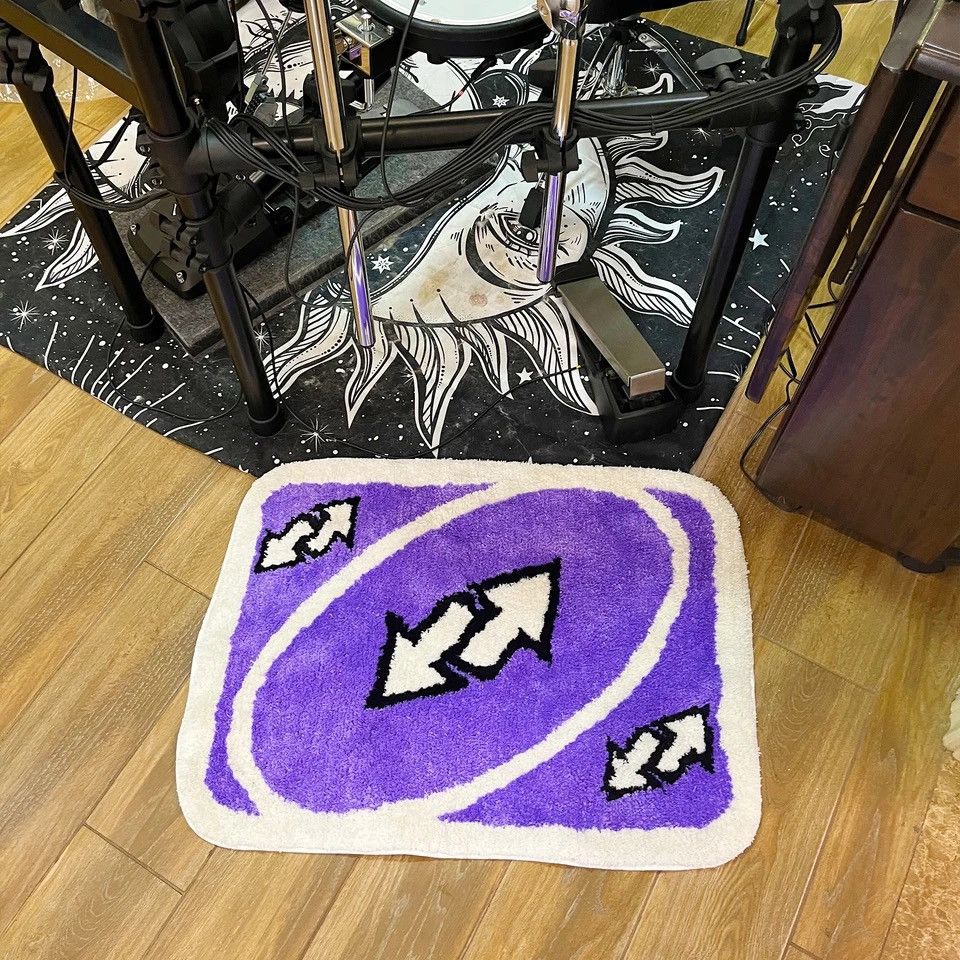 Vintage Purple Reverse Card Rug Size ONE SIZE - 3 Thumbnail