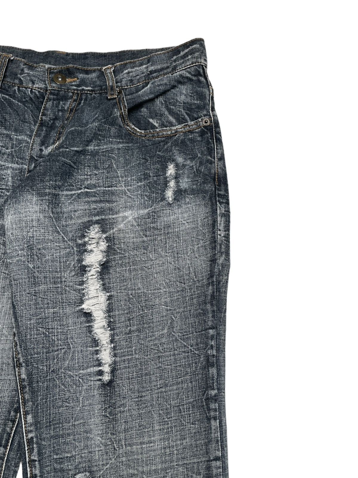 If Six Was Nine × Japanese Brand × Vintage Rare Design Vintagd Japanese Brand Takaiq Flared Jeans 2000s Size US 31 - 4 Thumbnail