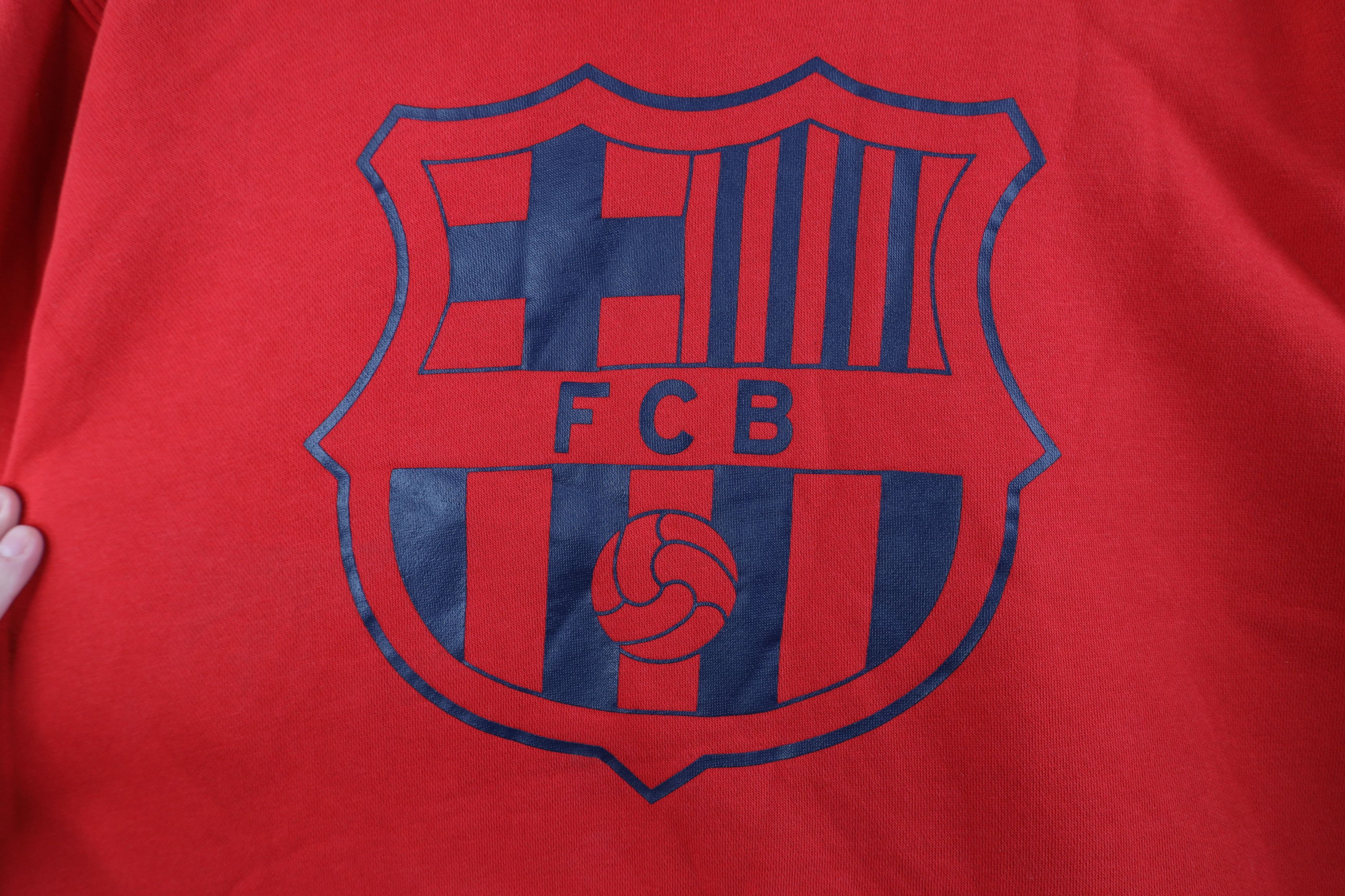 Nike Vintage Y2K Nike Crest FC Barcelona Soccer Football Hoodie Size US L / EU 52-54 / 3 - 6 Thumbnail