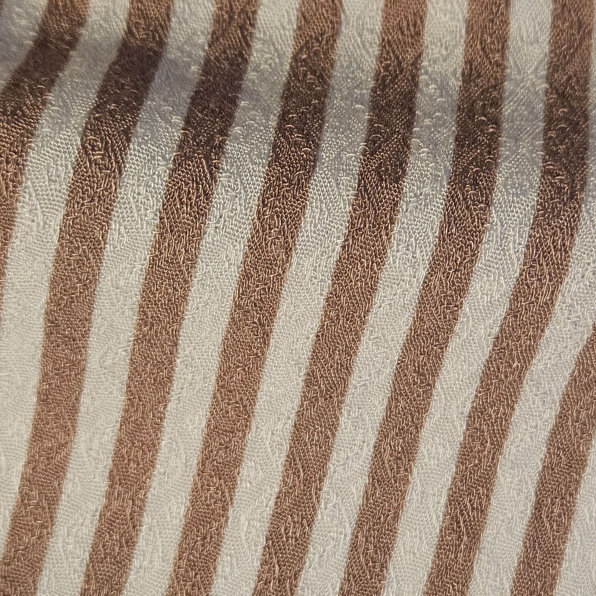 Other Willow & Clay Woman Brown White Striped Dress Large Cottagec Size L / US 10 / IT 46 - 8 Thumbnail