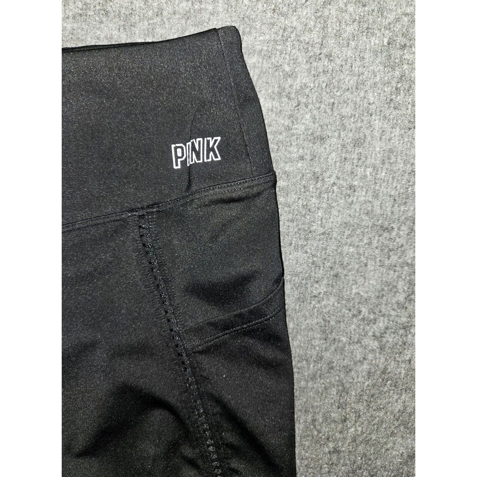 Pinko PINK Leggings Womens L High Rise Pocket Ankle Stretch Athletic Yoga Pants Black Size 36" / US 14 / IT 50 - 7 Thumbnail