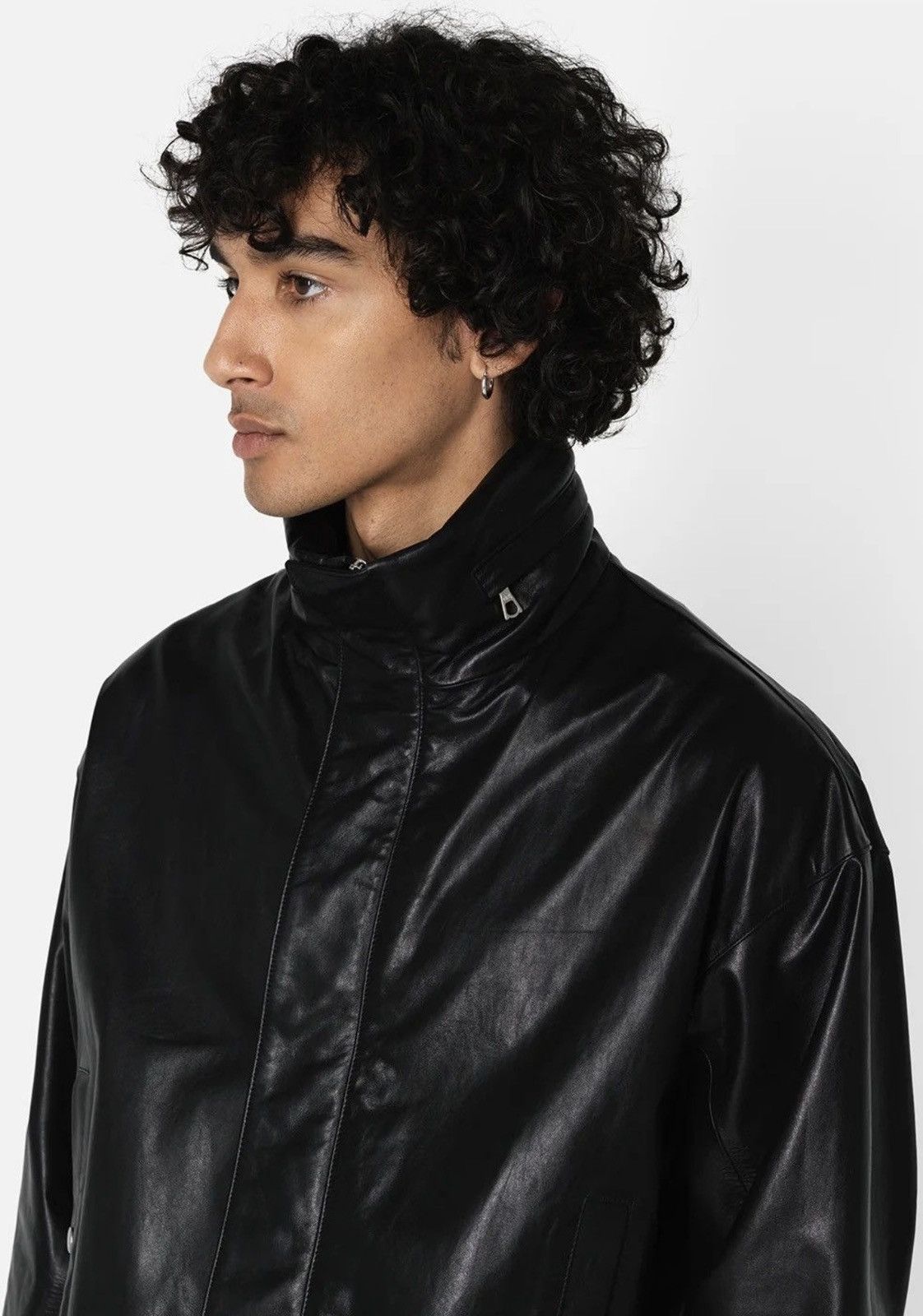 John Elliott John Elliott Leather Jumper Jacket – Black (Size Medium) Size US M / EU 48-50 / 2 - 17 Thumbnail