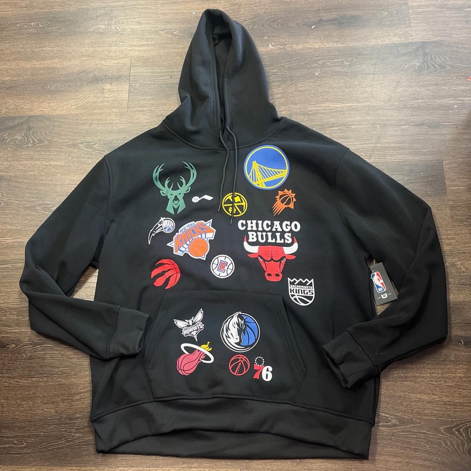 Other Men’s Ultra Game NBA Team Logos Pullover Hoodie Black 3XL Size US XXL / EU 58 / 5 - 1 Thumbnail