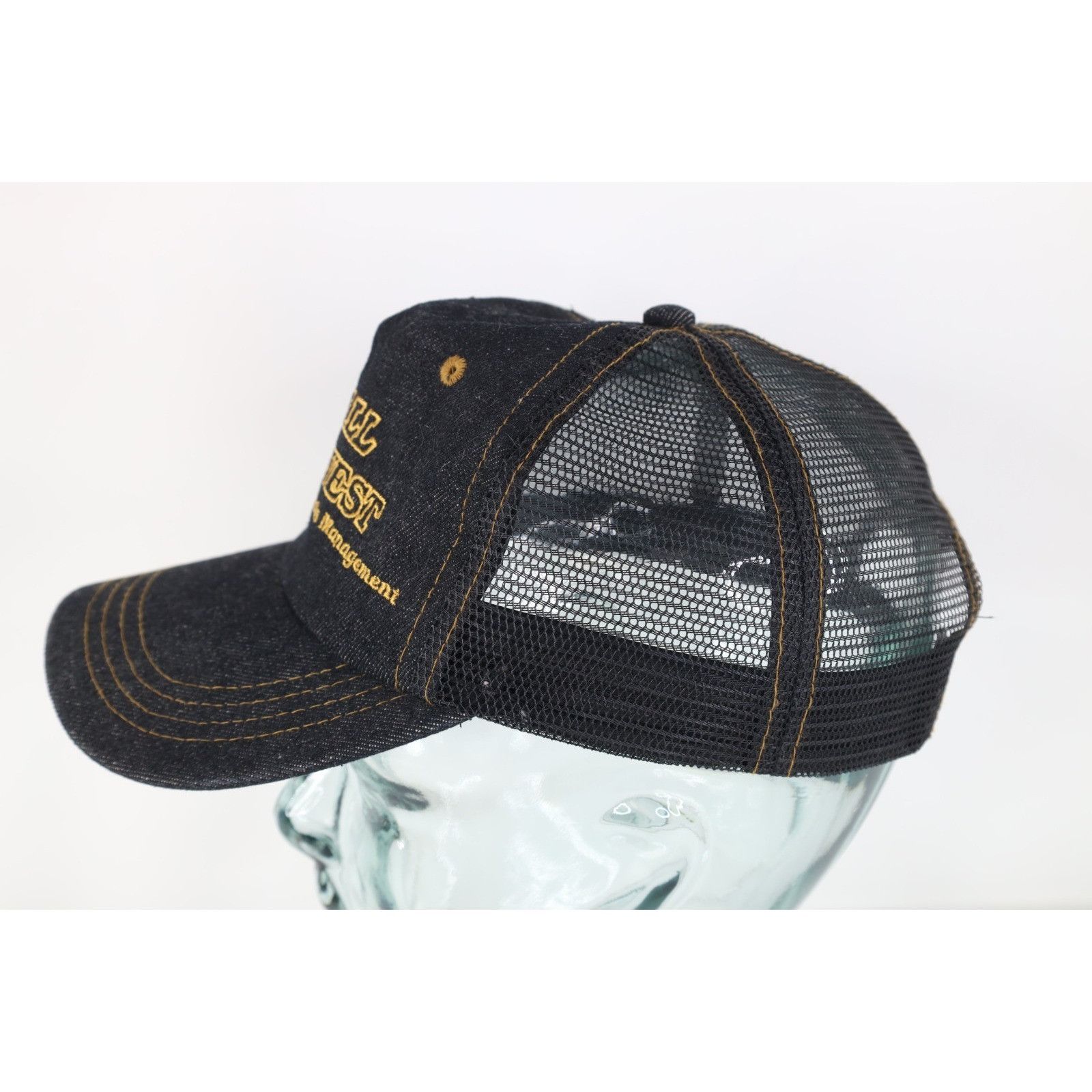 Vintage Vintage 90s Spell Out Kimball Midwest Chambray Trucker Hat Size ONE SIZE - 2 Thumbnail