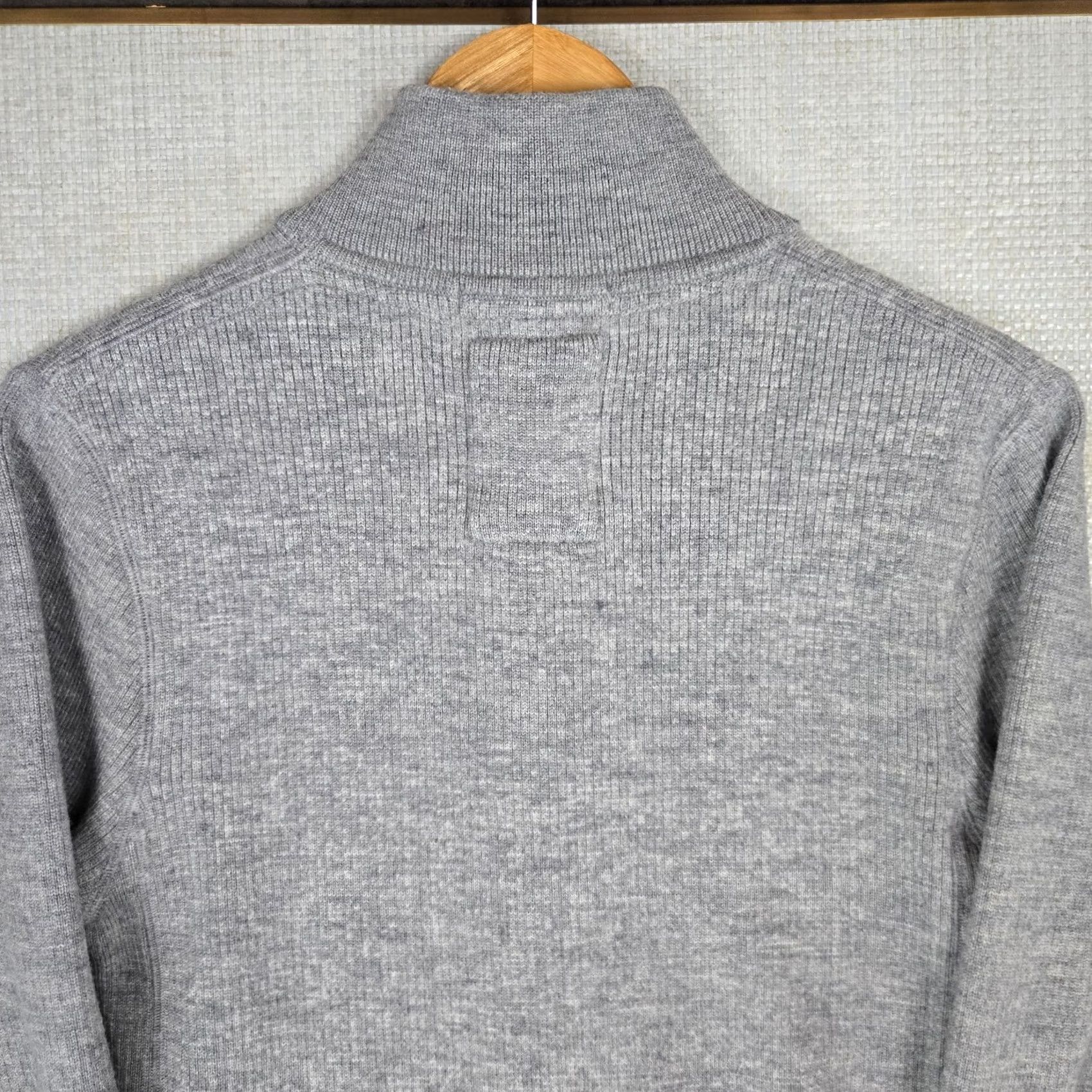 Relwen Relwen Mens Small 100% Merino Wool Full Zip Sweater Jacket Thick Pockets Gray Size US S / EU 44-46 / 1 - 7 Thumbnail