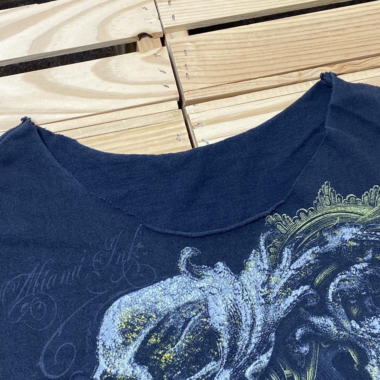 Other Skulls & Flowers Black Thrashed Y2K Tee Size XL Size US XL / EU 56 / 4 - 3 Thumbnail