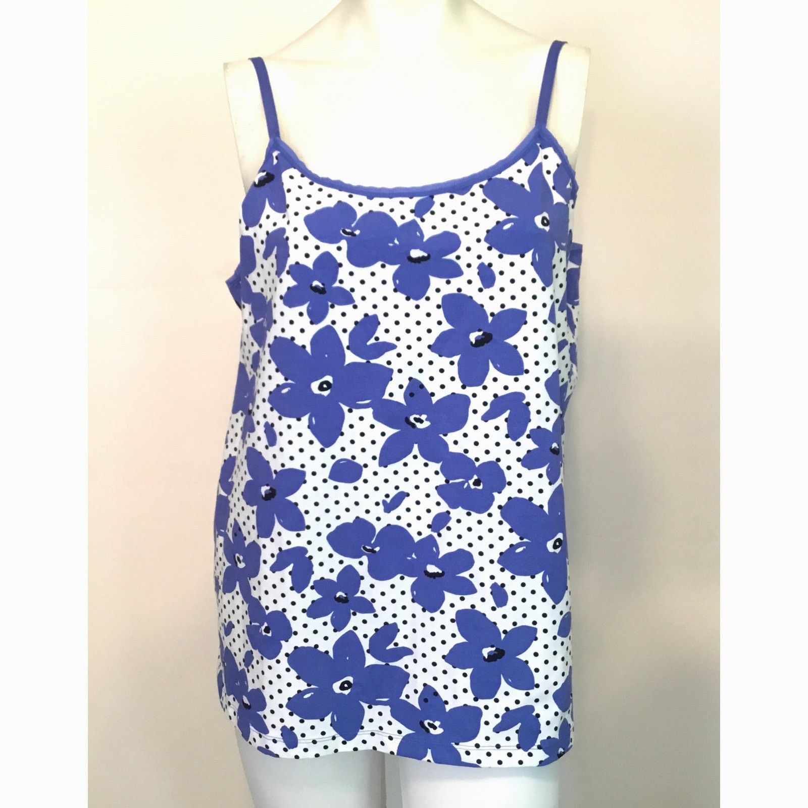 Other Lane Bryant Camisole NWT Size 18/20 Purple Floral Black Dot Size ONE SIZE - 1 Thumbnail