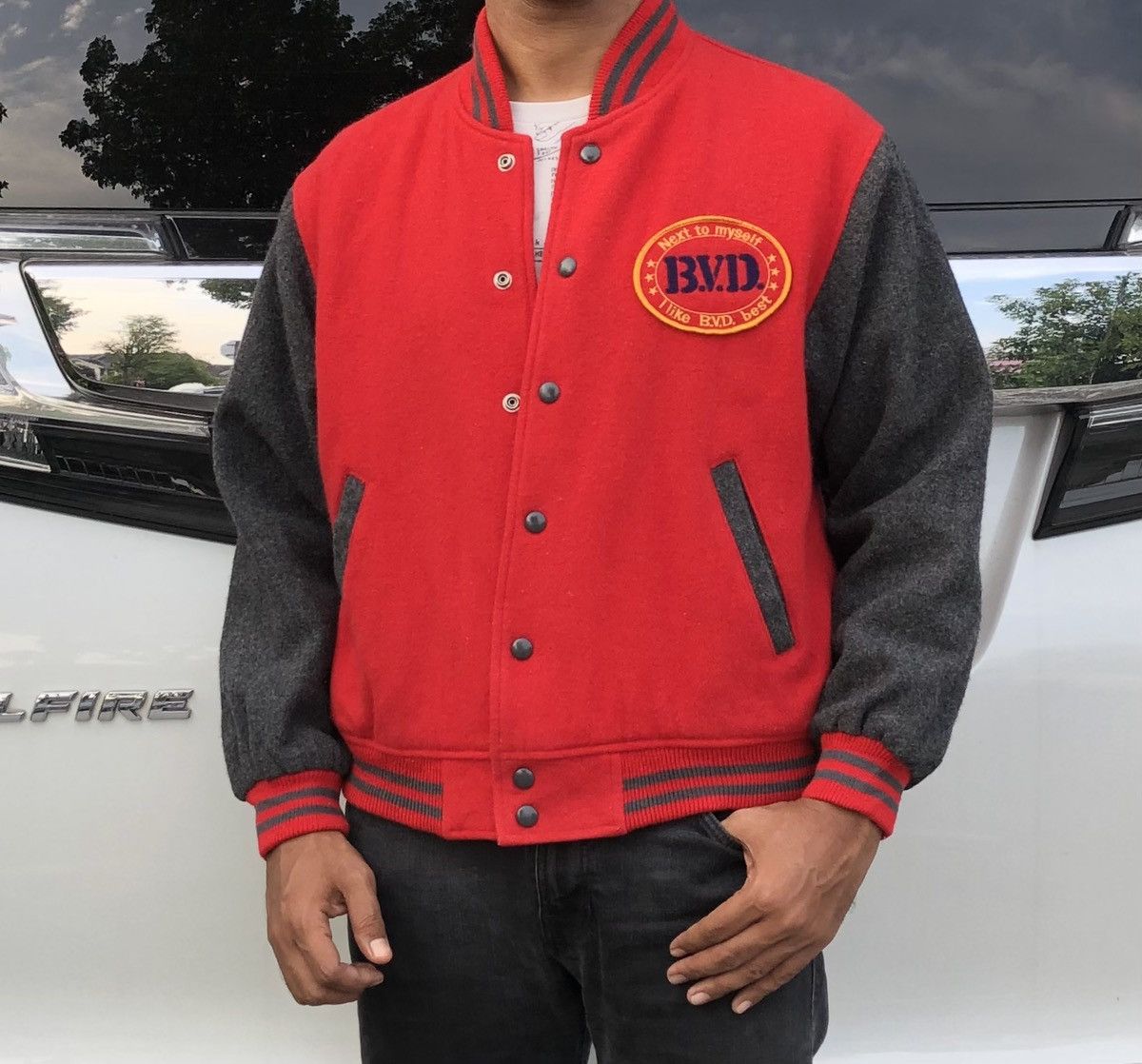 Vintage Vintage B.V.D Plain Wool Varsity Jacket Size US M / EU 48-50 / 2 - 4 Thumbnail