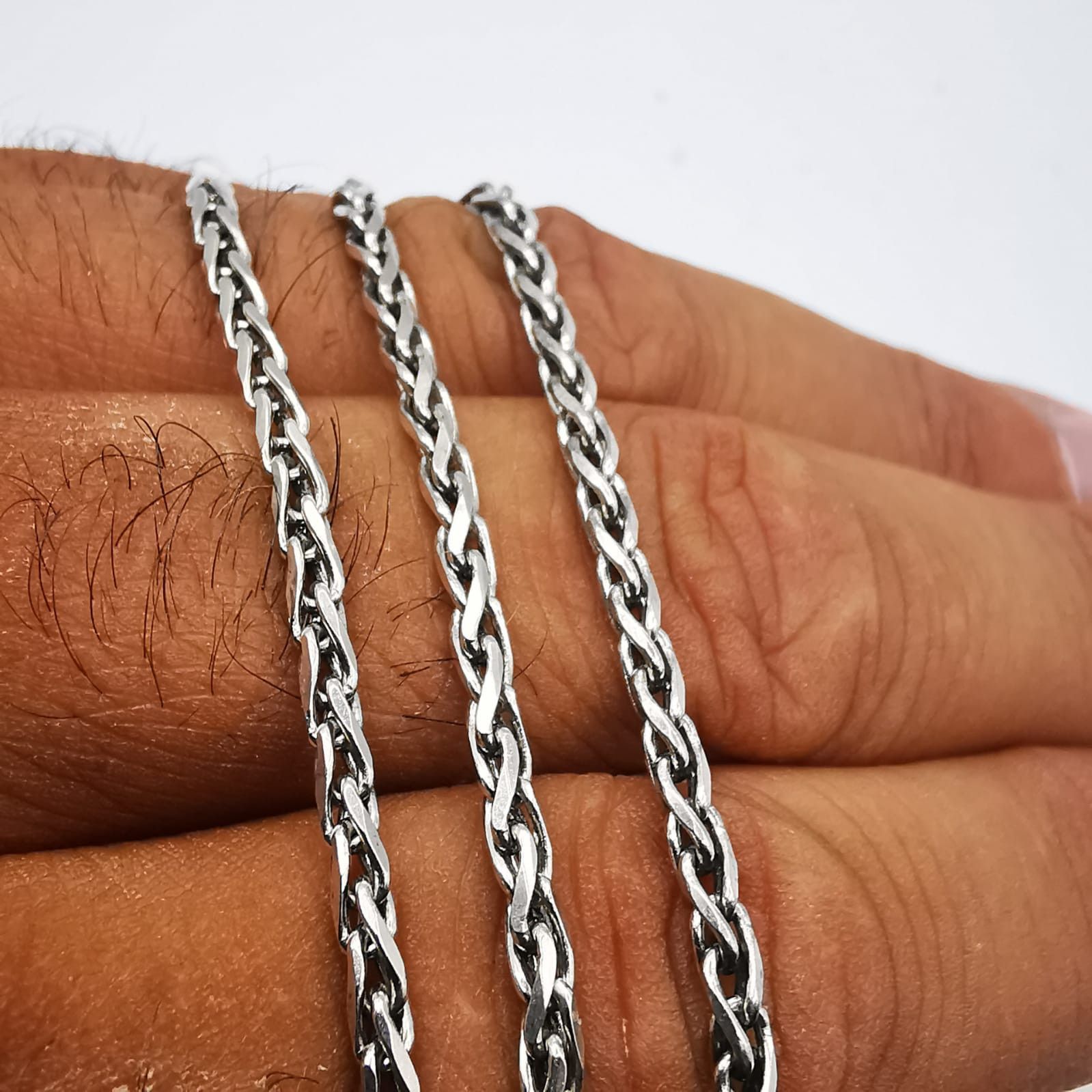 Sterling Silver Vintage Jewelry Chain, 925 Sterling Silver, Signed 14,15g Size ONE SIZE - 7 Thumbnail