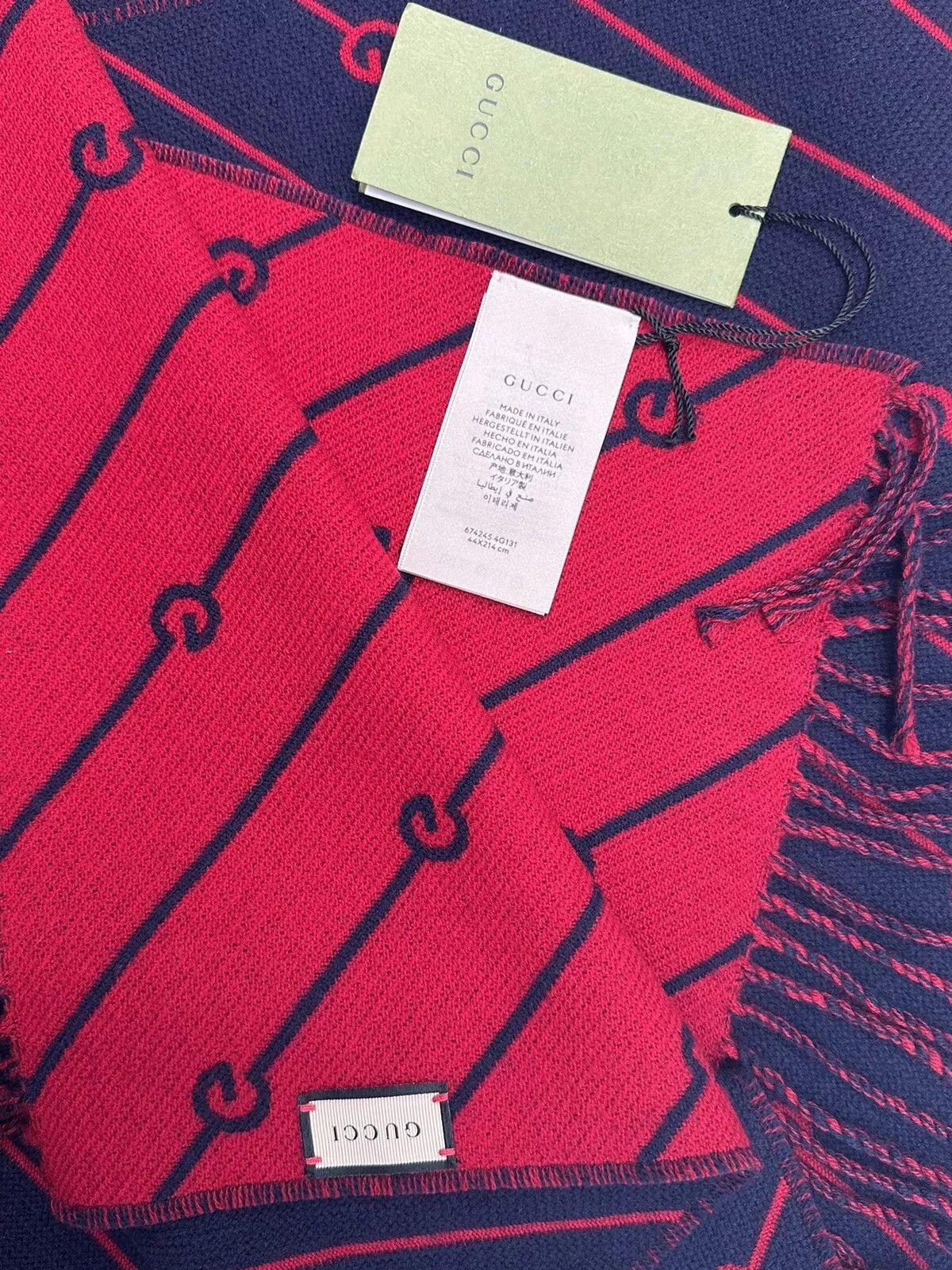 Gucci New Gucci Scarves Wool- 44x214cm Size ONE SIZE - 6 Thumbnail