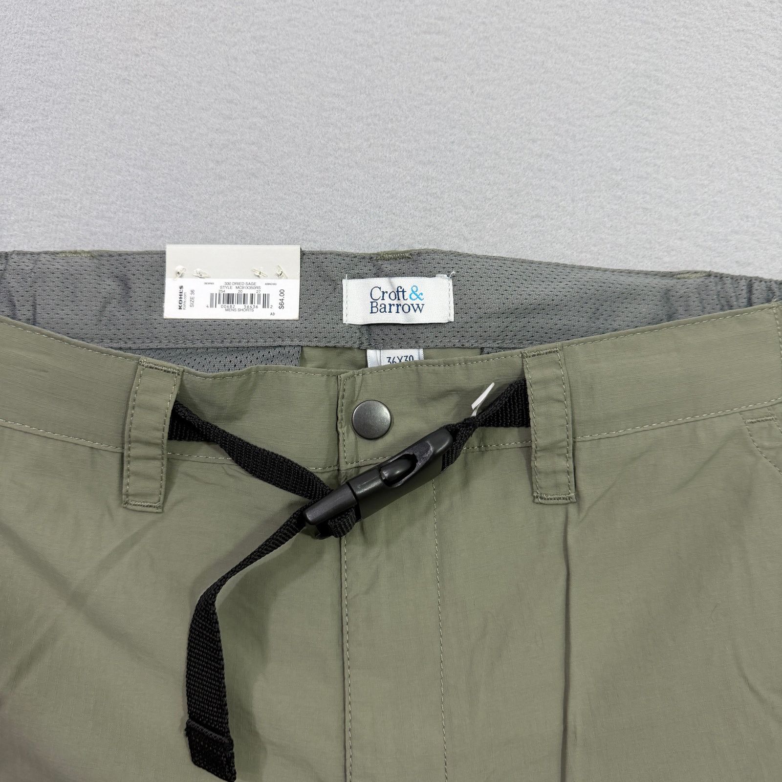 Croft & Barrow Croft & Barrow Convertible Cargo Pants Mens 36x30 Green NEW Size US 36 / EU 52 - 3 Thumbnail