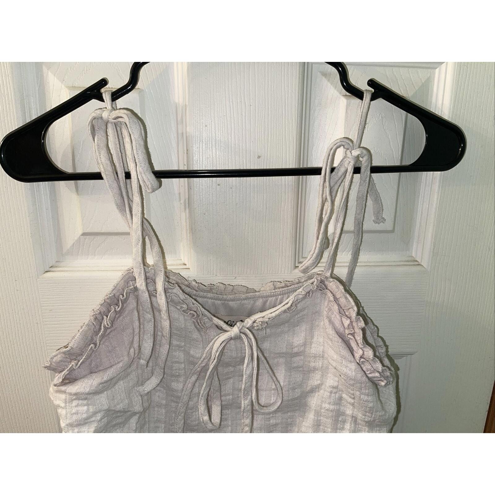 Designer Listicle Isla Lightweight Cotton Tiered Dress. Off White Size S / US 4 / IT 40 - 6 Thumbnail