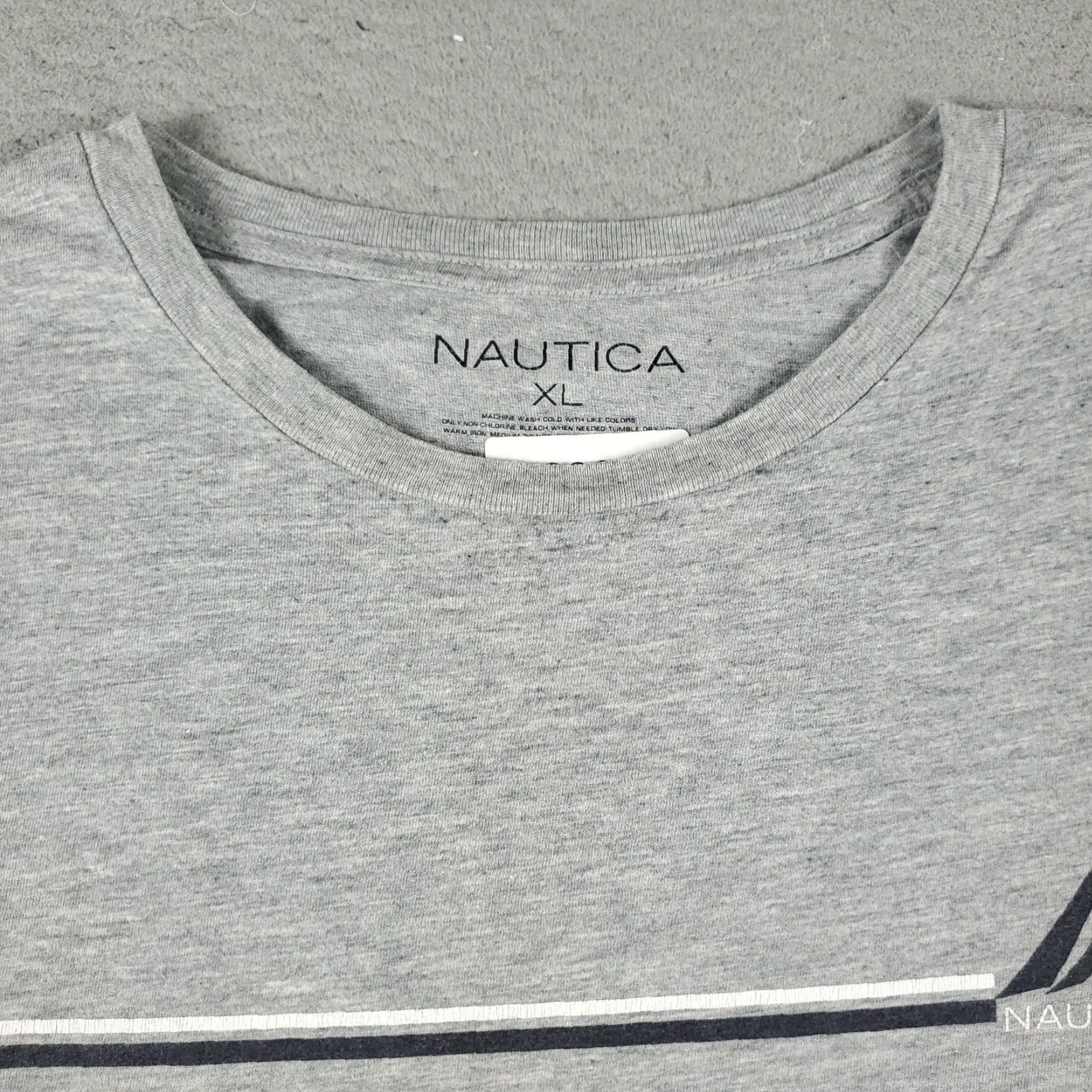 Nautica Nautica T-Shirt Mens XL Gray Short Sleeve Cotton Logo Classic American Size US XL / EU 56 / 4 - 3 Thumbnail