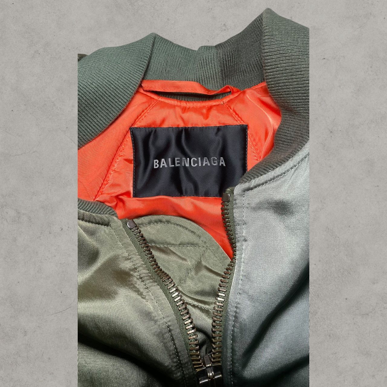Balenciaga AW23 Balenciaga Double Sleeve Distressed MA-1 Bomber Sz L Size US L / EU 52-54 / 3 - 3 Thumbnail