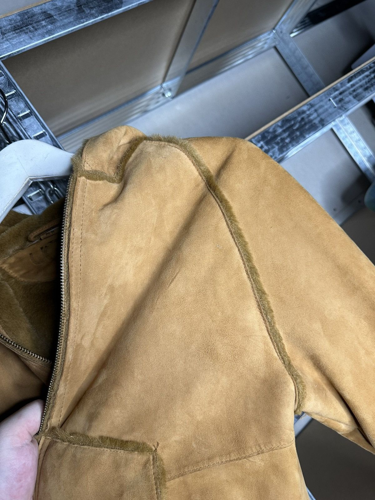 Ugg UGG Women's Genuine Suede Leather Hooded Bomber Jacket Size M / US 6-8 / IT 42-44 - 13 Thumbnail