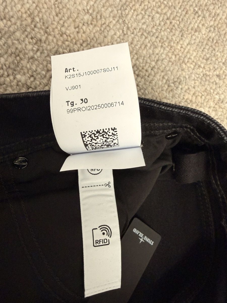 Stone Island Denim Research Stretch Black Denim Rinsed Slim Size US 30 / EU 46 - 6 Thumbnail