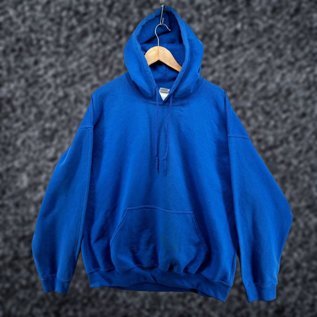 Gildan Gildan Pullover Hoodie Blue Men's XL Pockets Long Sleeve Regular Fit Winter Shirt Hoodie Mens XL Blue Pockets Size US XL / EU 56 / 4 - 1 Thumbnail