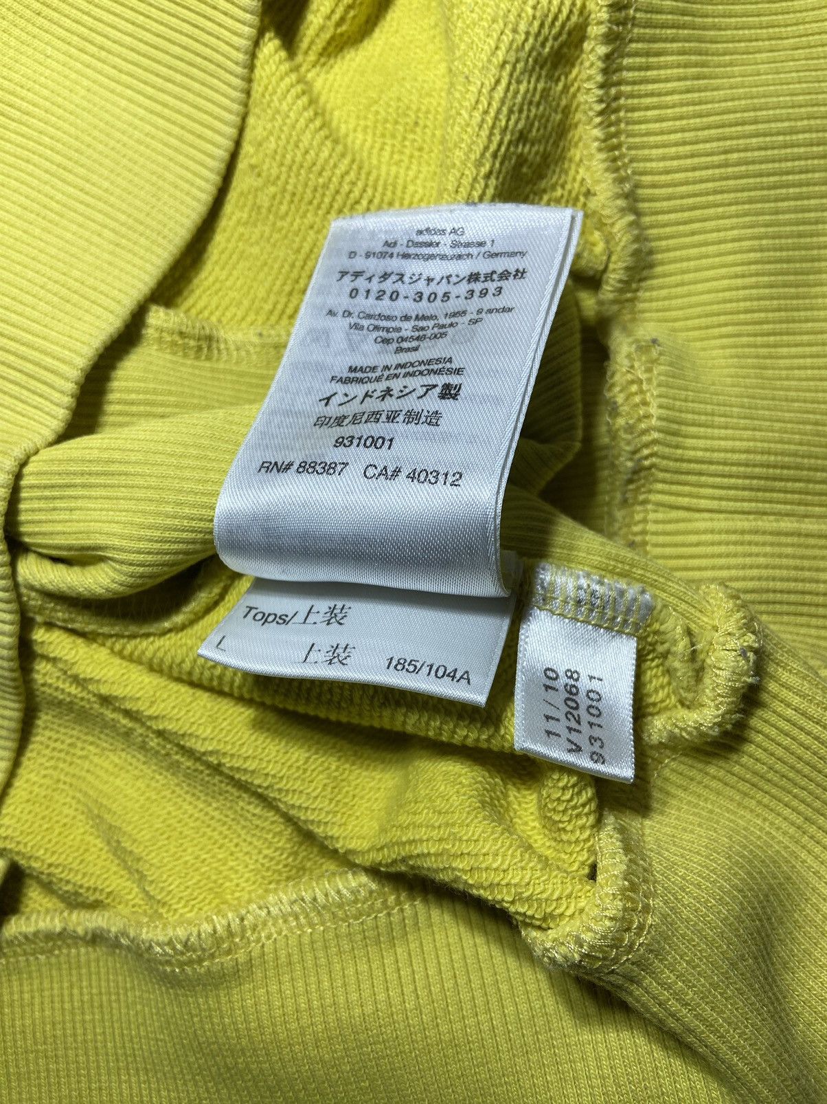 💥Y-3 Adidas & Yohji Jamamoto yellow rare sweatshirt‼️