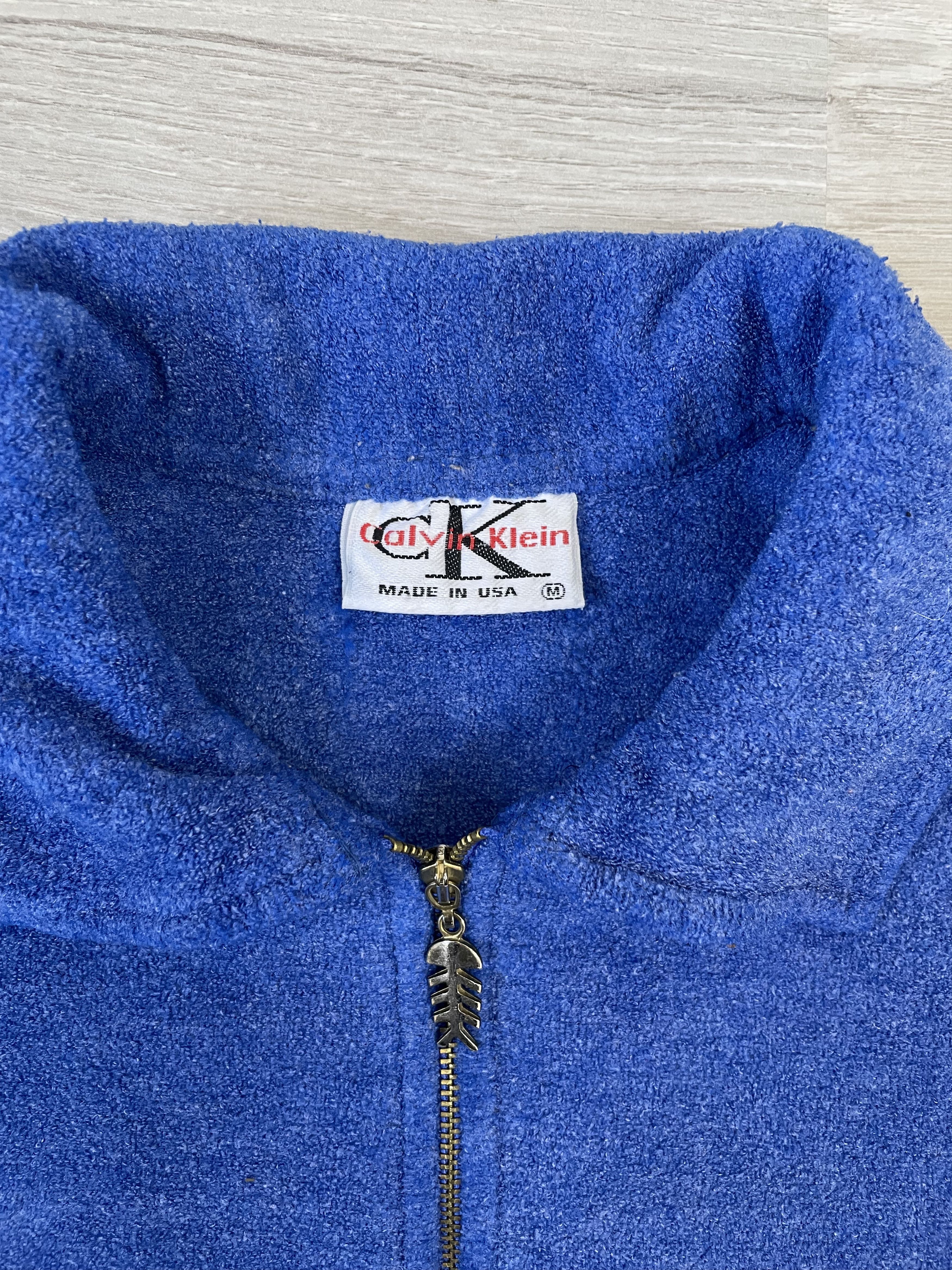 Calvin Klein × Vintage Vintage Men's sweatshirt Calvin Klein fleece MADE IN USA Size US M / EU 48-50 / 2 - 5 Thumbnail
