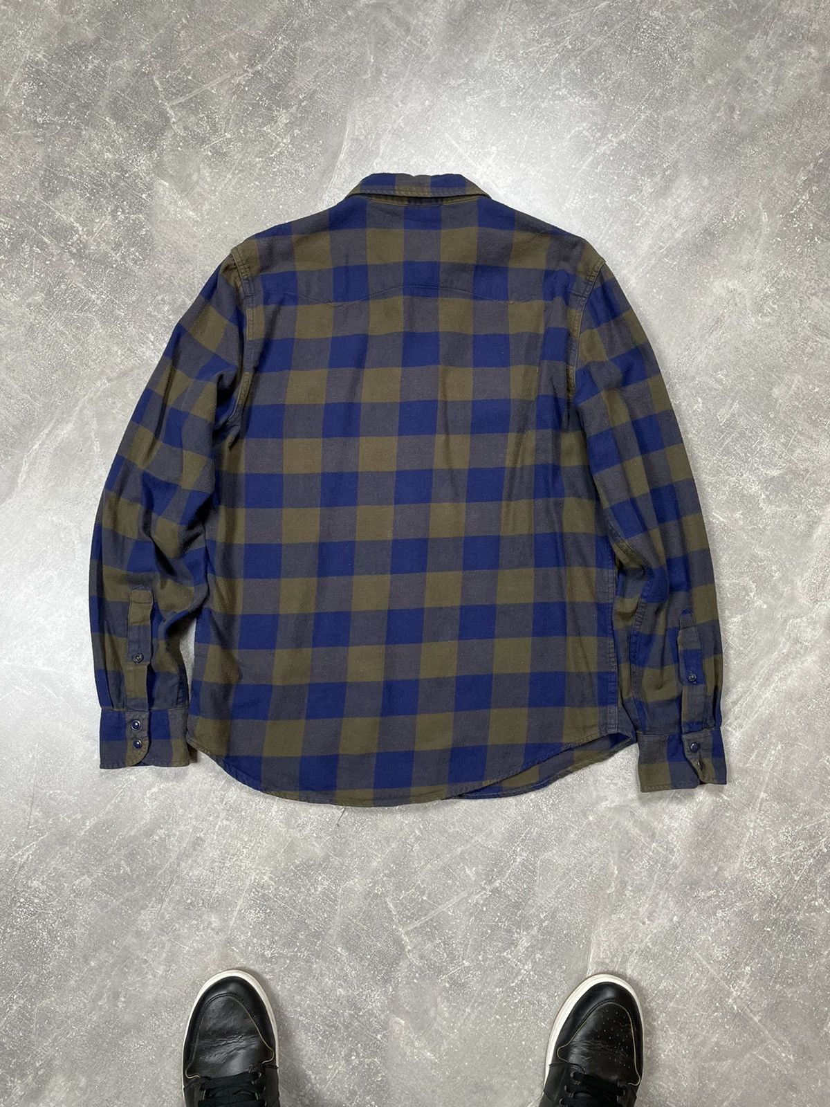 Flannel × Lee Lee Checkered Flannel Plaid Regular Fit American Shirt Size US M / EU 48-50 / 2 - 5 Thumbnail