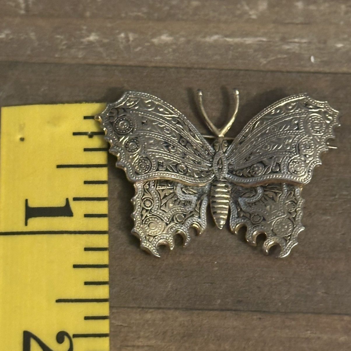 Vintage Vintage Spain gold damascene butterfly brooch Size ONE SIZE - 3 Thumbnail