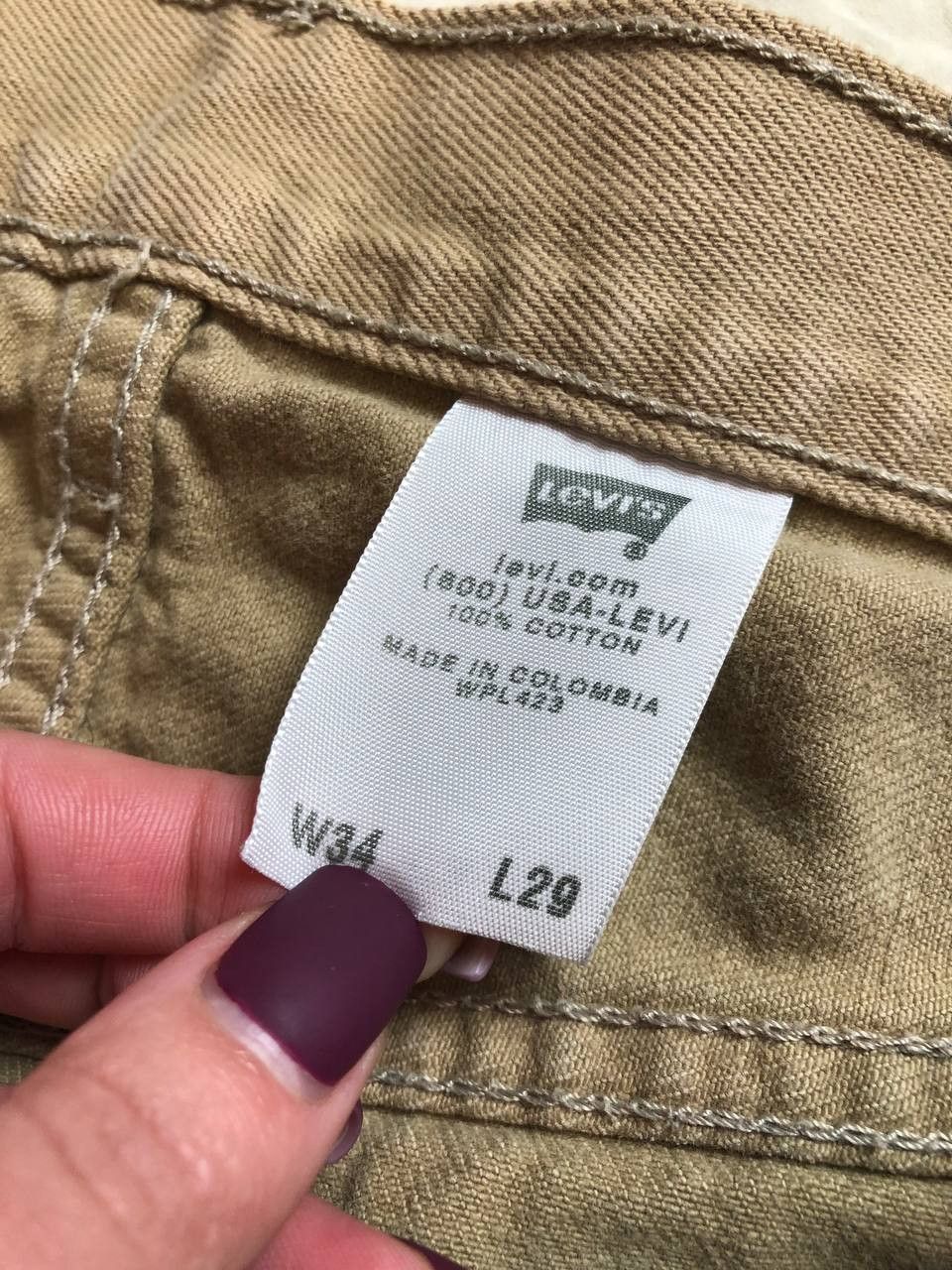 Levi's Levi Strauss 501 Relaxed Tan No Rips Stains EUC Size US 34 / EU 50 - 11 Thumbnail
