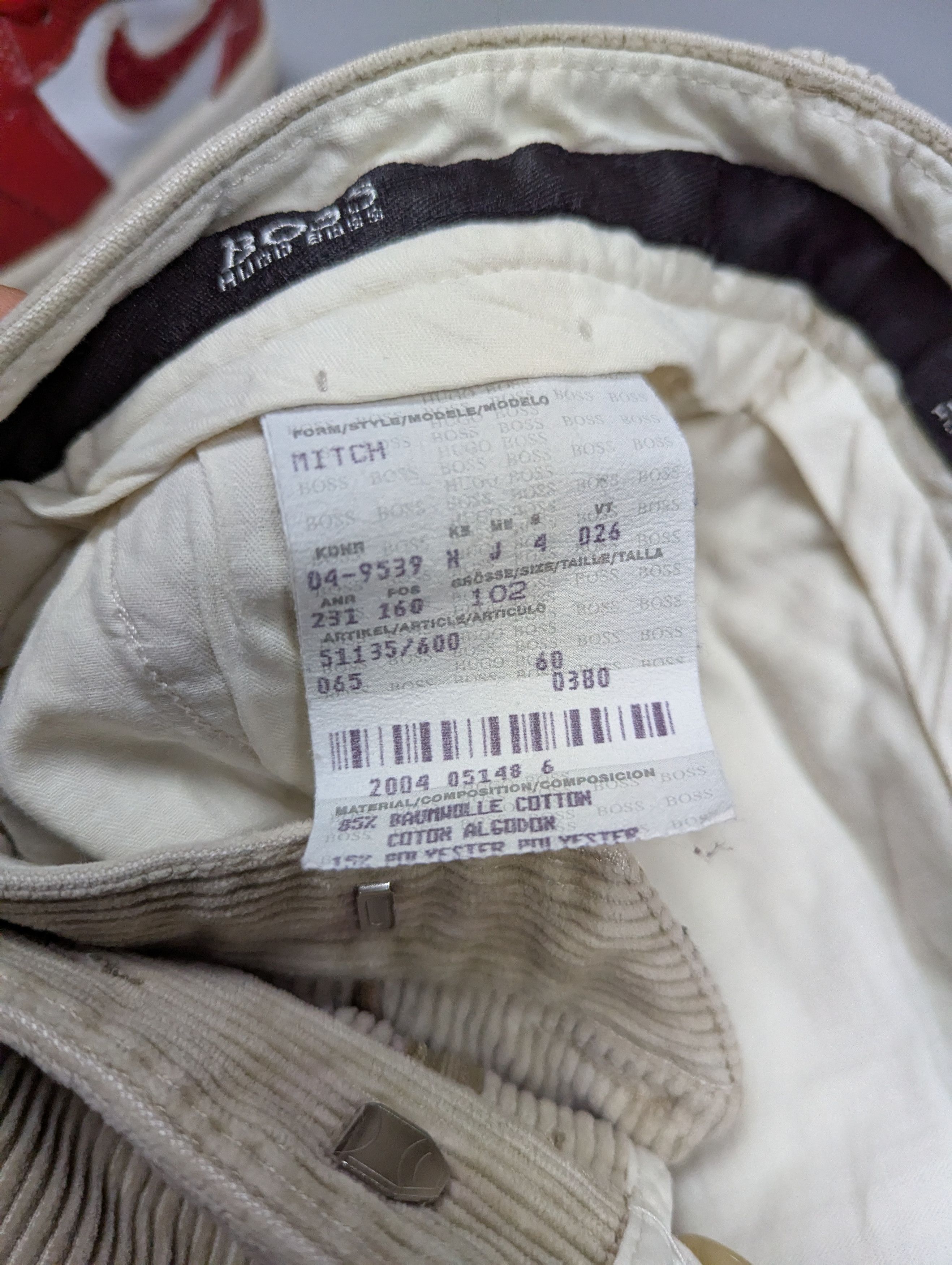 Hugo Boss × Vintage HUGO BOSS Mitch Vintage Straight Men's Corduroy Beige Pants Size US 34 / EU 50 - 13 Thumbnail