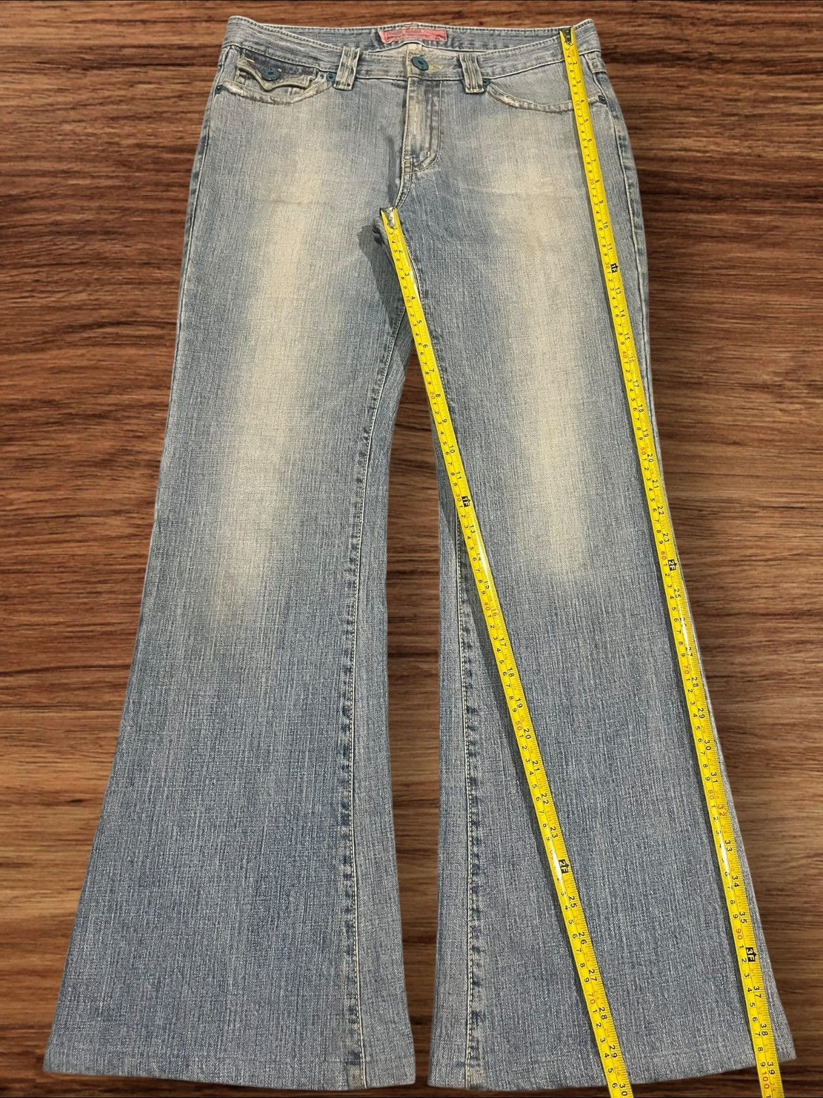 Japanese Brand Vintage Japanese Brand Leavs Strawberry Blue Wash Flare Jean Size US 30 / EU 46 - 10 Thumbnail