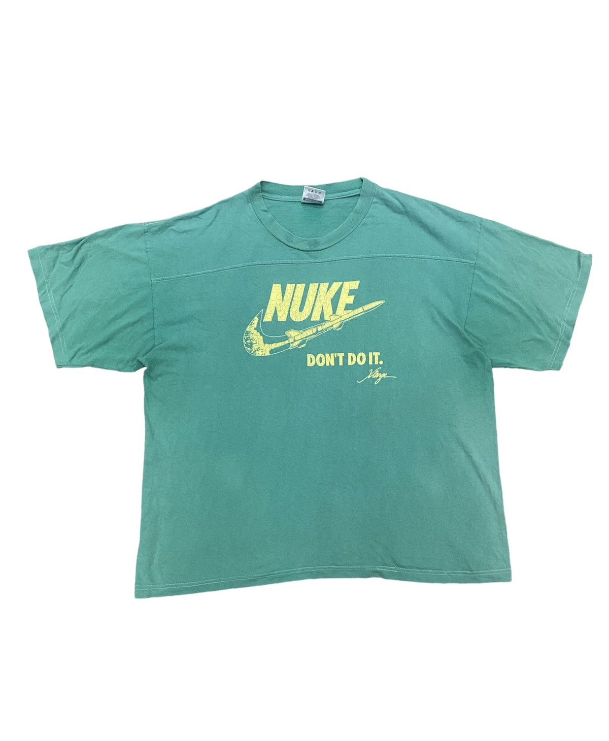 X-LARGE 2004 X-Large No War Nuke Rockets Parody Nike Size US XL / EU 56 / 4 - 1 Thumbnail