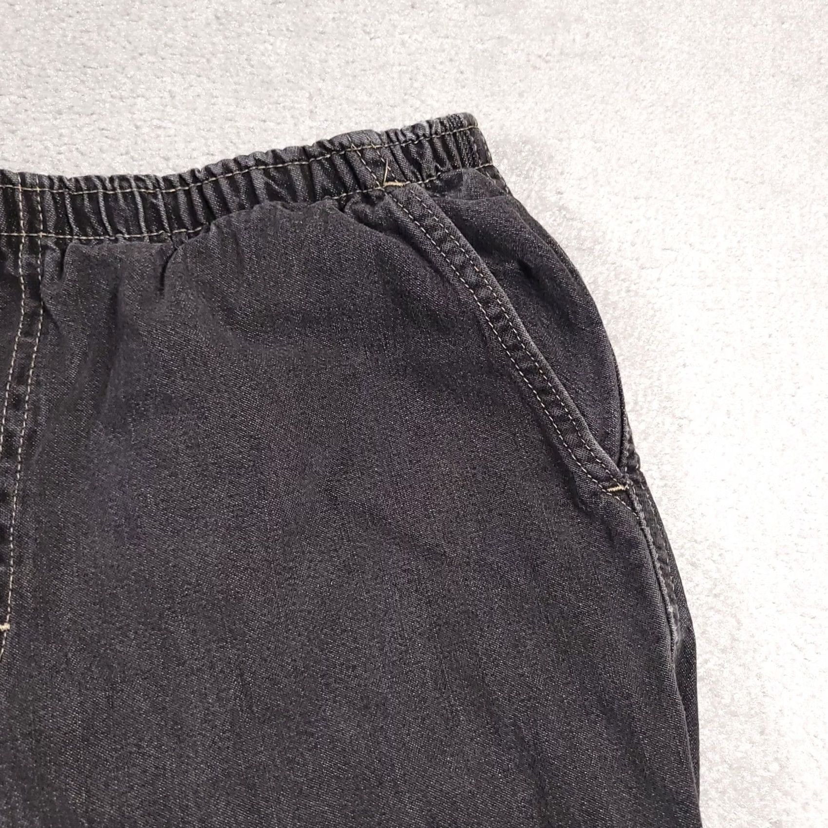 Vintage VINTAGE White Stag Elastic Stretch Pull On Pants Womens 10 Charcoal Hemmed 25.5" Size 32" / US 10 / IT 46 - 4 Thumbnail